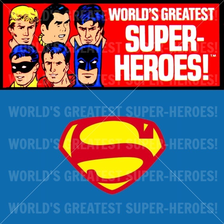 Mego Superman Decal Kirk Alyn for World&rsquo;s Greatest Superheroes 8&Prime; Action Figure