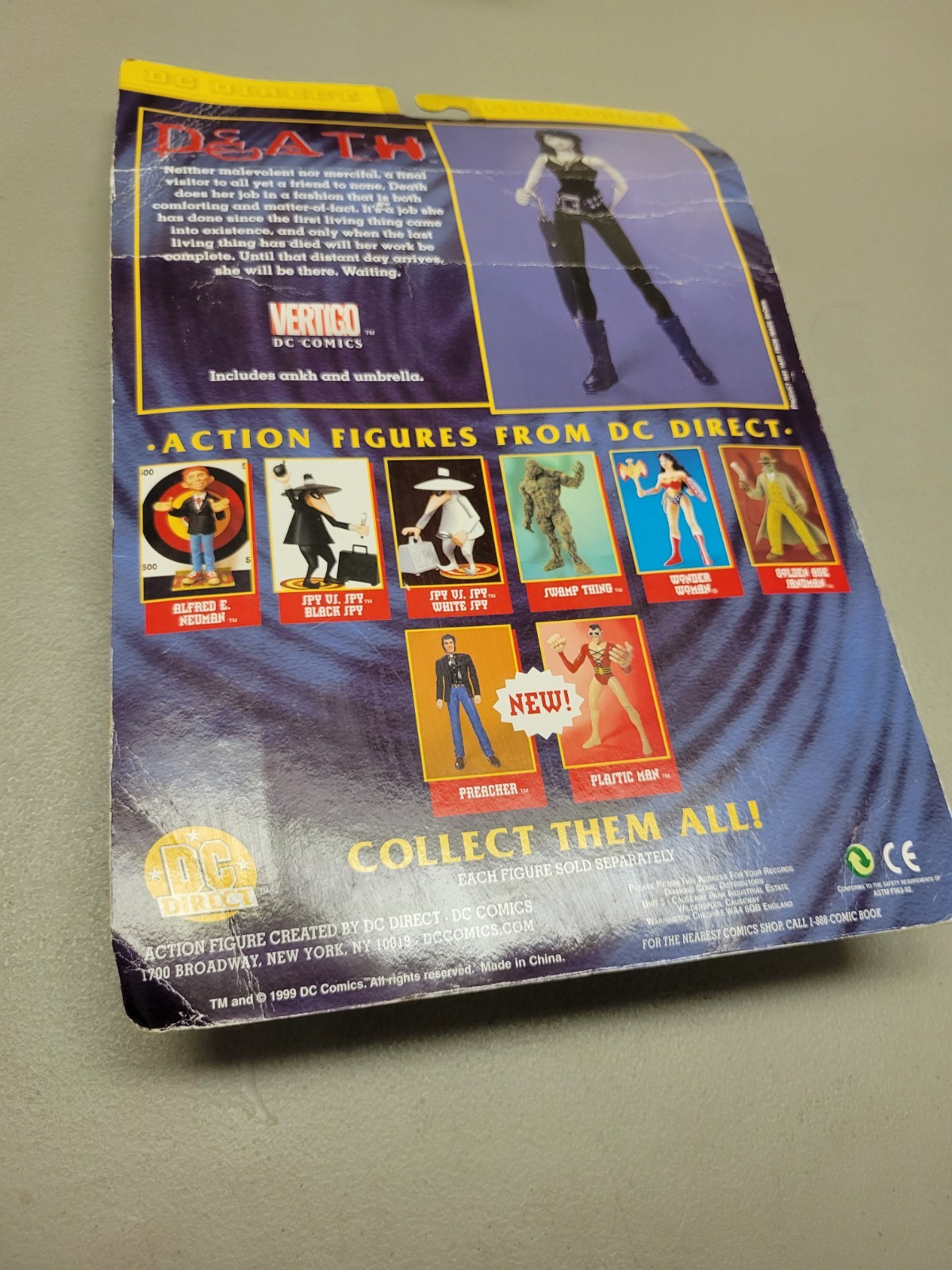 Death DC Direct Action Figure Vertigo 1999 Vintage