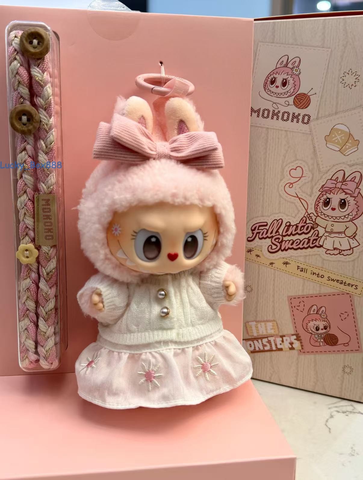 Authentic Pop Mart Mokoko Fall Into Sweaters Vinyl Plush Pendant Doll Sealed