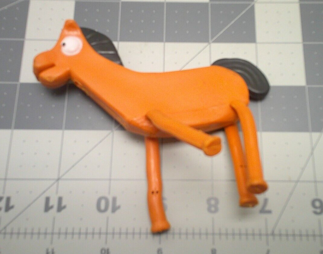 Vintage JESCO Gumby Pokey Horse Bendable Toy Figure Hong Kong 1960s Orange