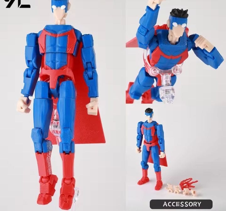 9L 3D Printed Superheroes Invincible 2.0 Anime Multi-Jointed Action Figure Toy