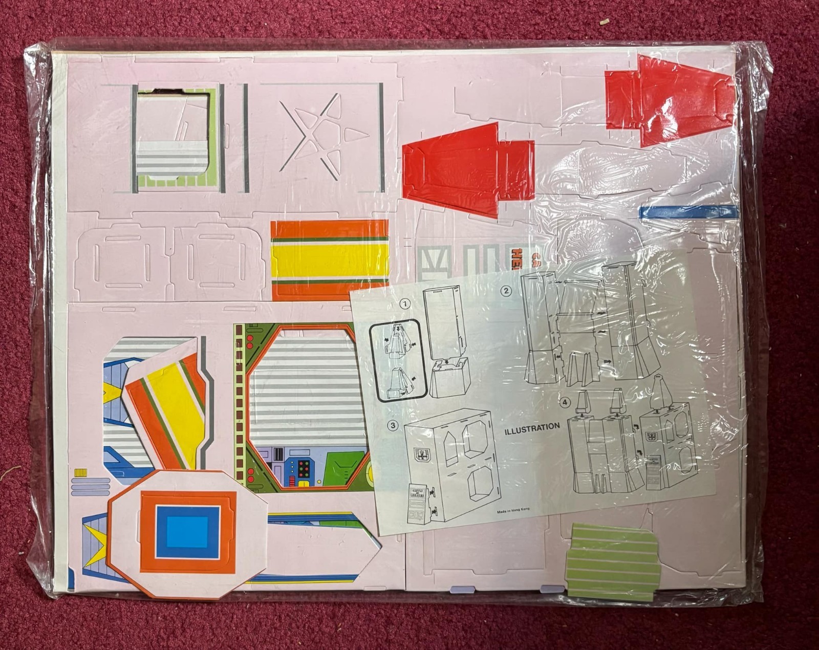 Vintage 1980s Voltron Castle of Lions Knockoff Cardboard Set Unused Unassembled