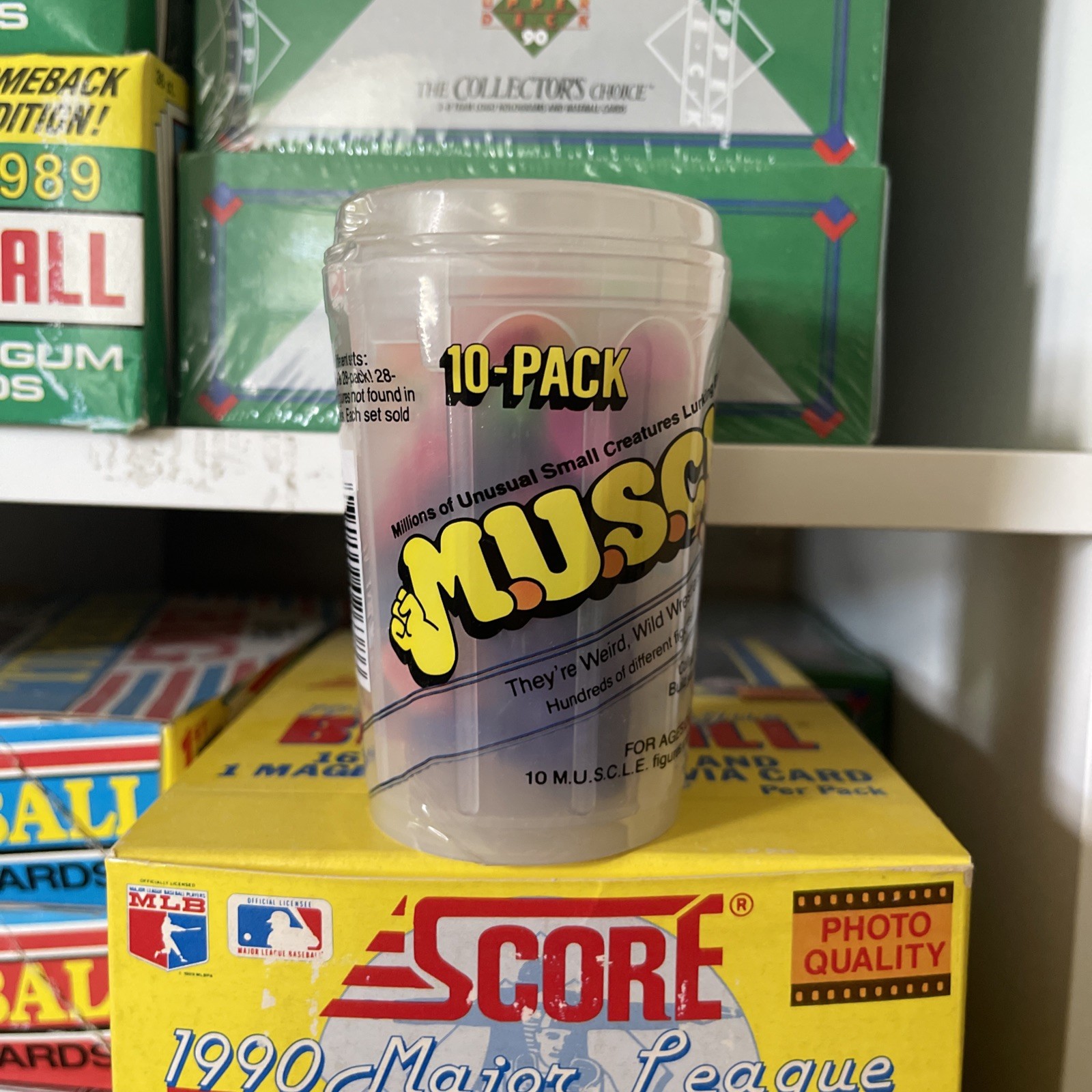 Mattel 1985 M.U.S.C.L.E. Muscle Men Trash Can Sealed 10 Pack