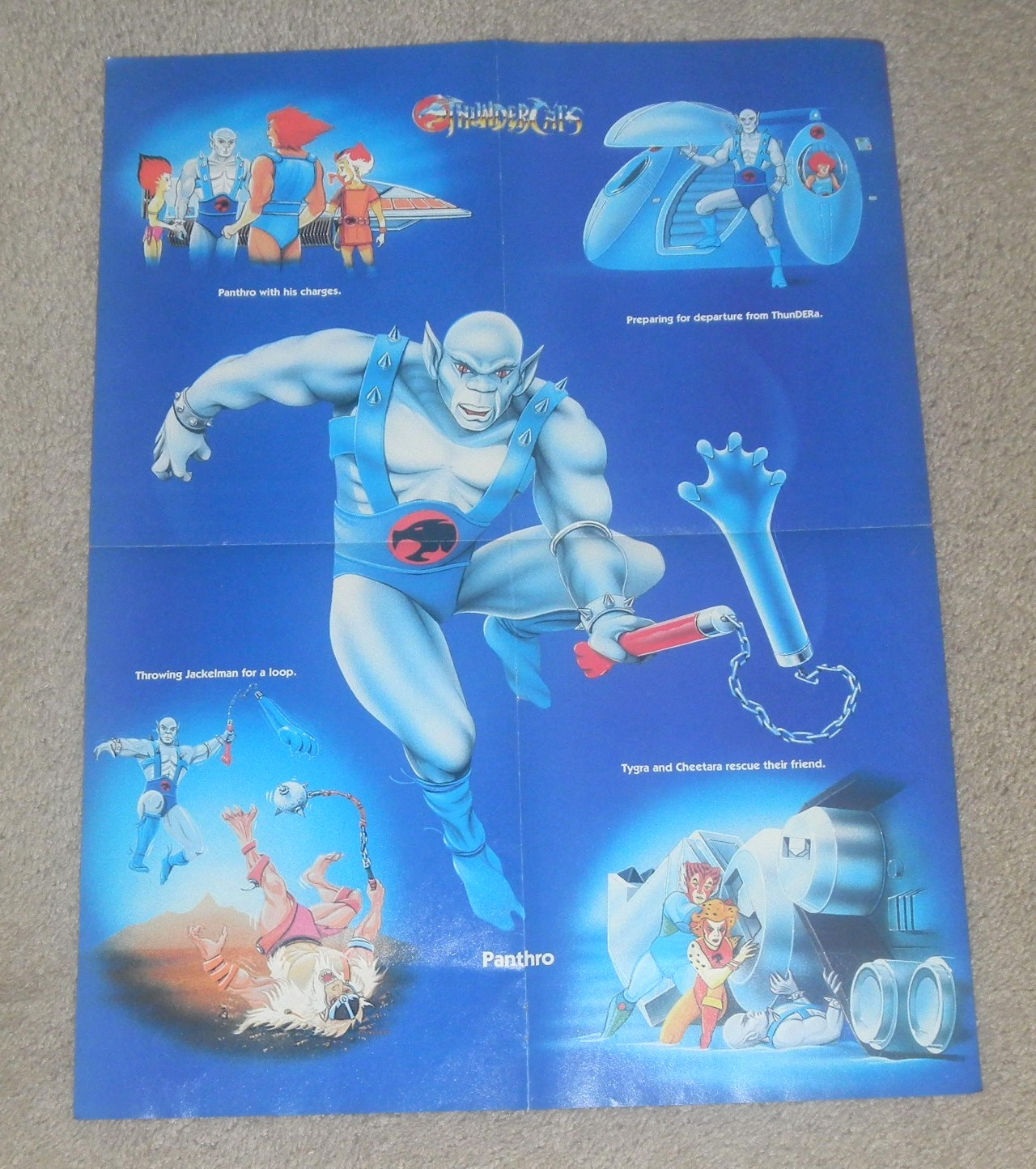 1987 ThunderCats Panthro Figure Centerfold Magazine Poster Display Ad Promo Lot