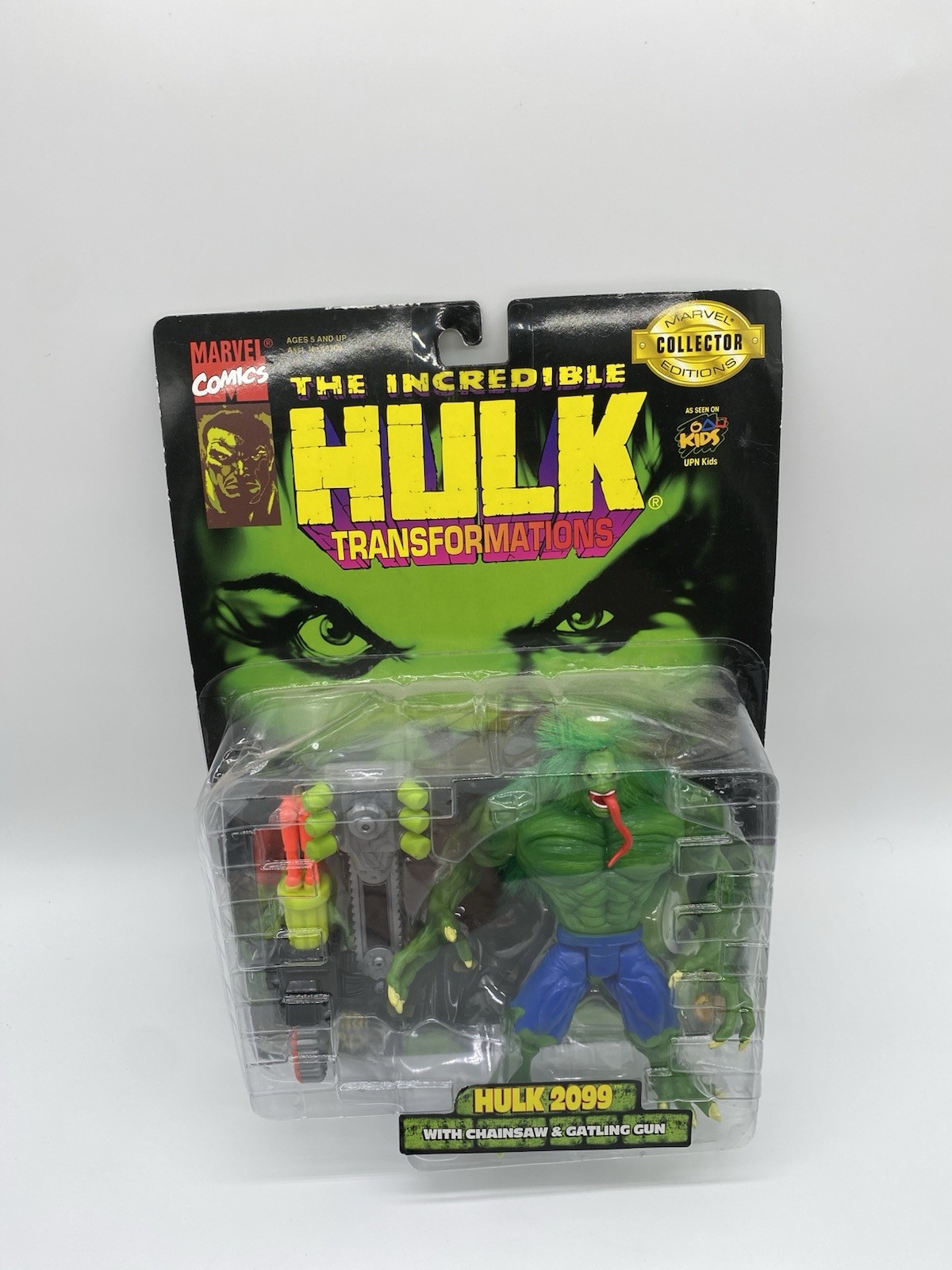 Vintage Marvel ToyBiz Incredible Hulk 2099 Figure New W/ Chainsaw & Gatling Gun