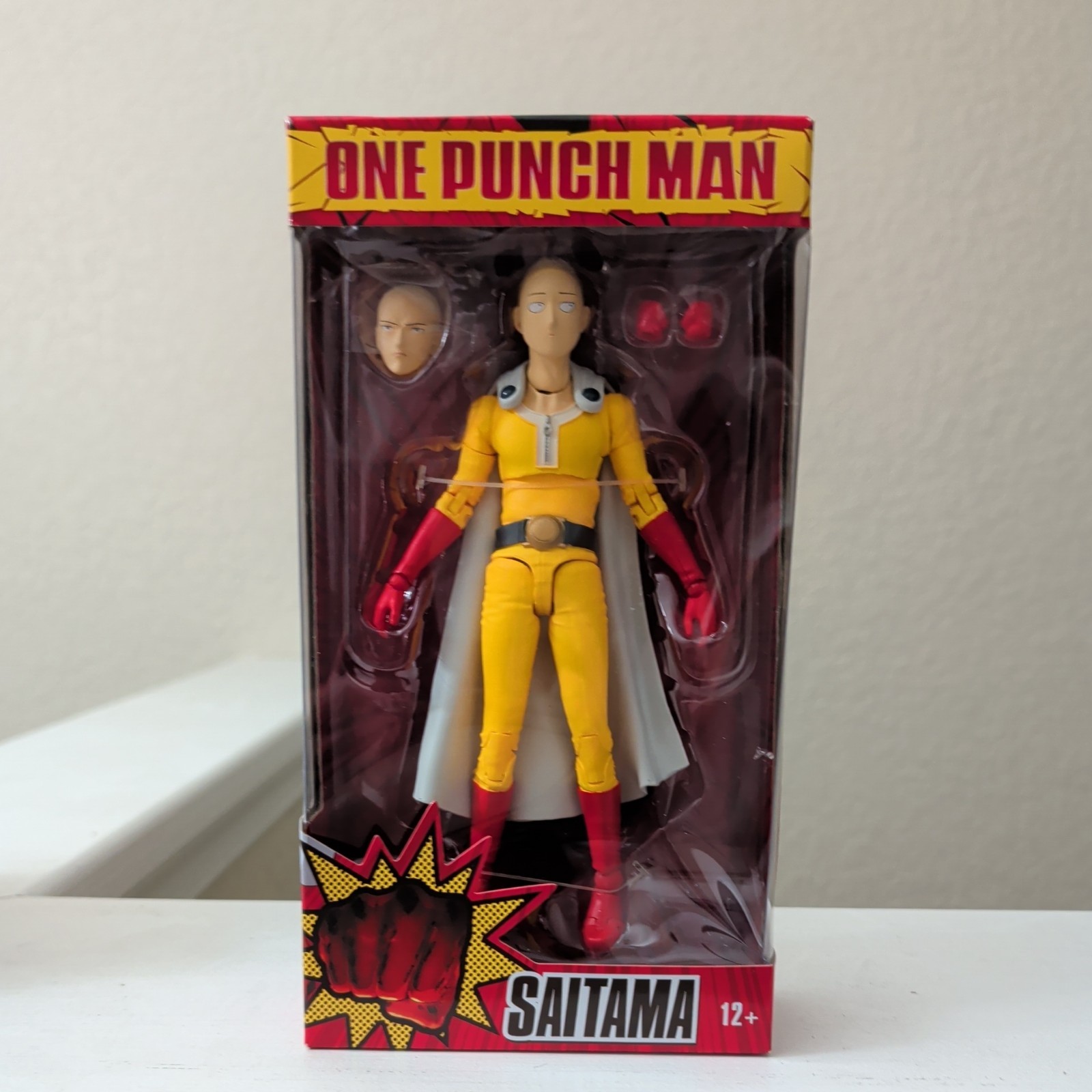 McFarlane Toys One Punch Man Saitama Action Figure Boxed Yellow/Red/White 2019