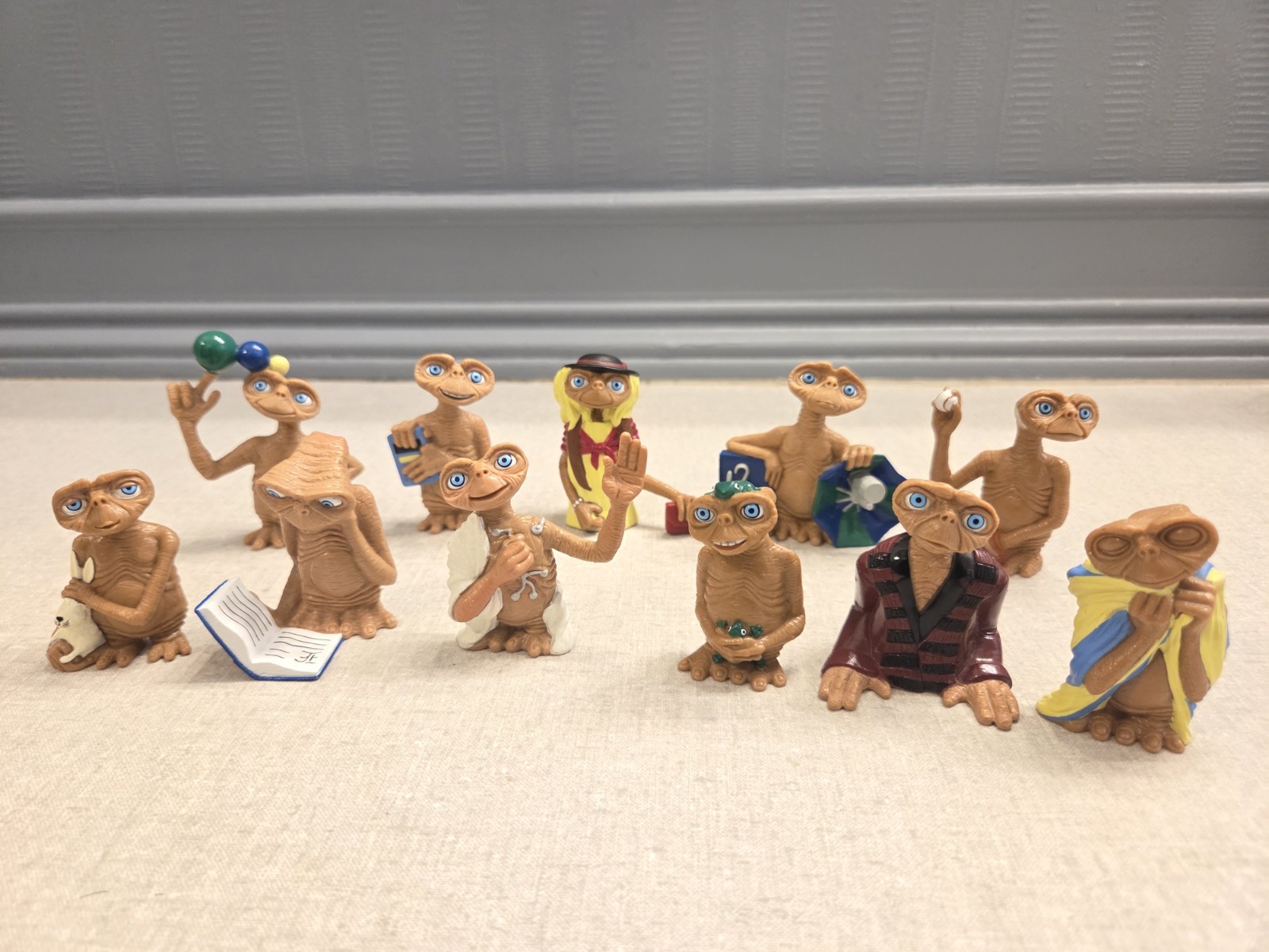 E.T. The Extraterrestrial PVC Geoffrey Figures 2002 Universal Studios Lot Of 11