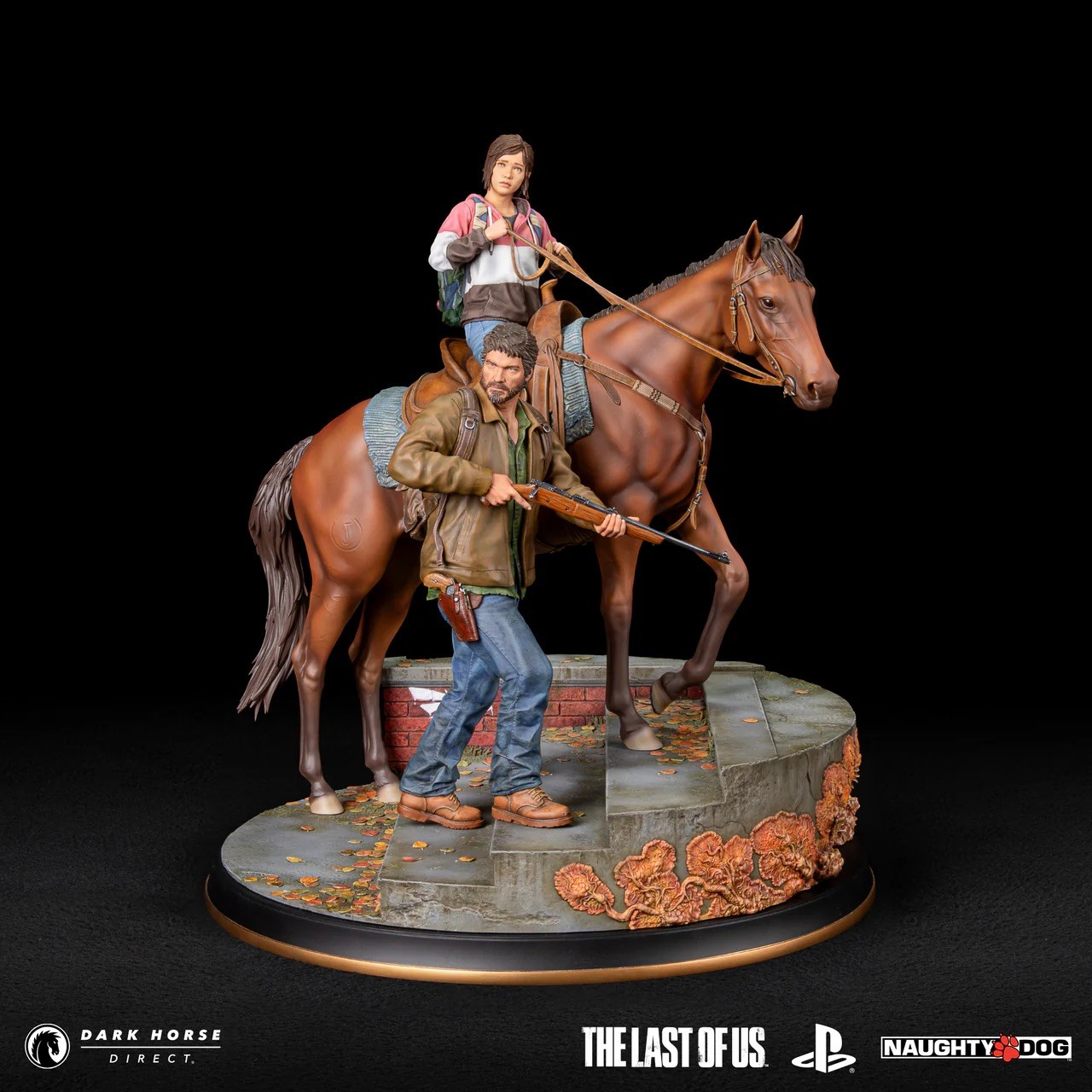 The Last of Us Joel & Ellie Horseback Statue Dark Horse 882 of 1000 – Brand New