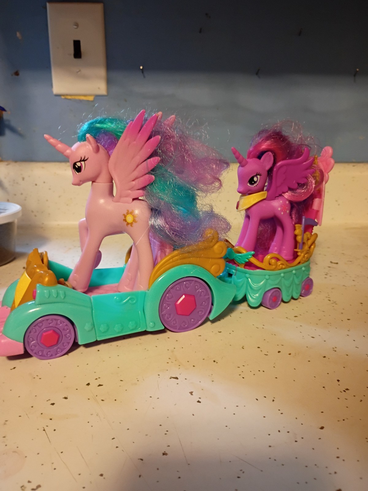 MLP friendship is magic queen and daughter with carrier