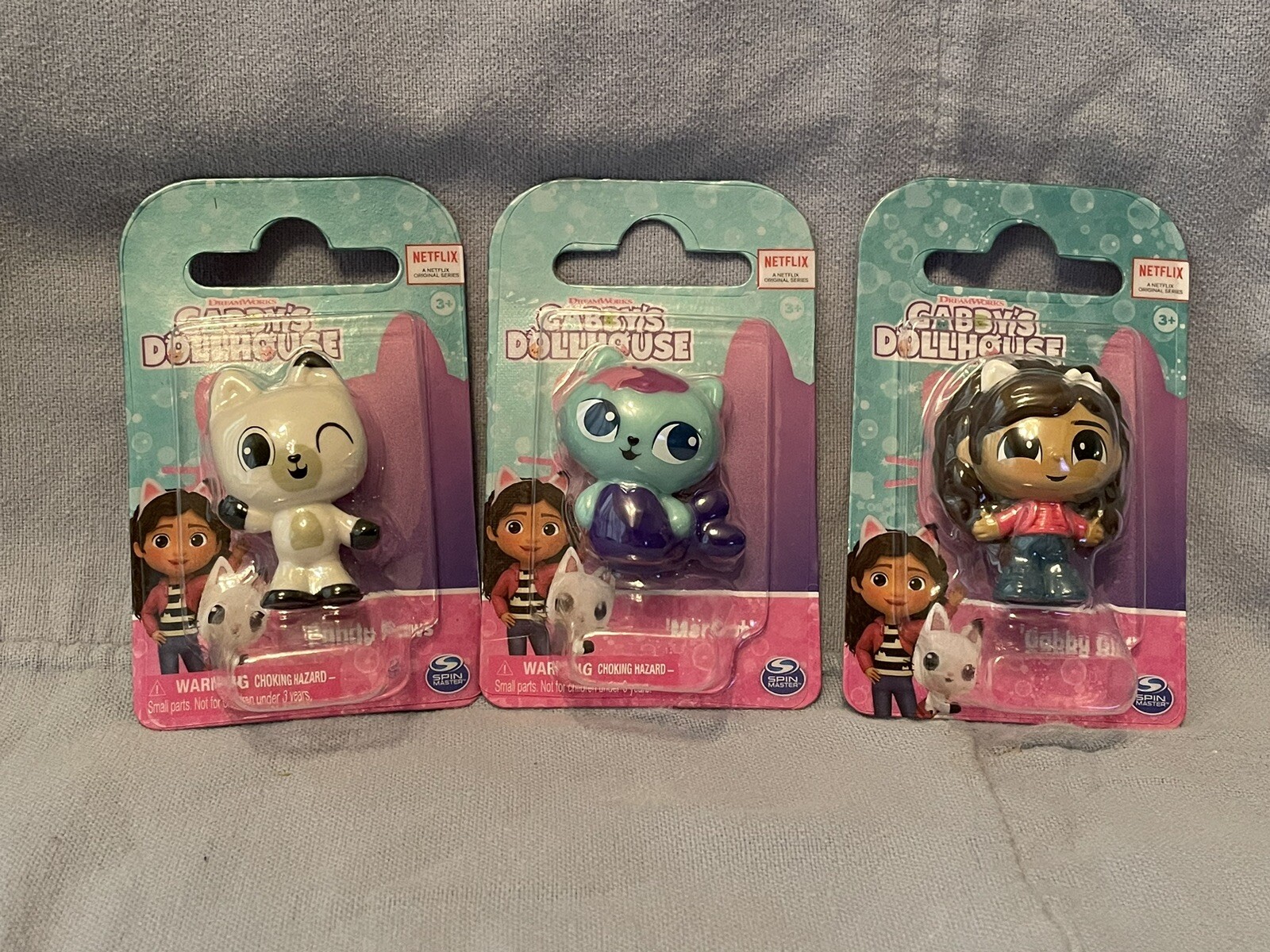 NEW Set of 3 Dreamwork&rsquo;s Gabby&rsquo;s Dollhouse Mini Figures Mercat Pandy Gabby