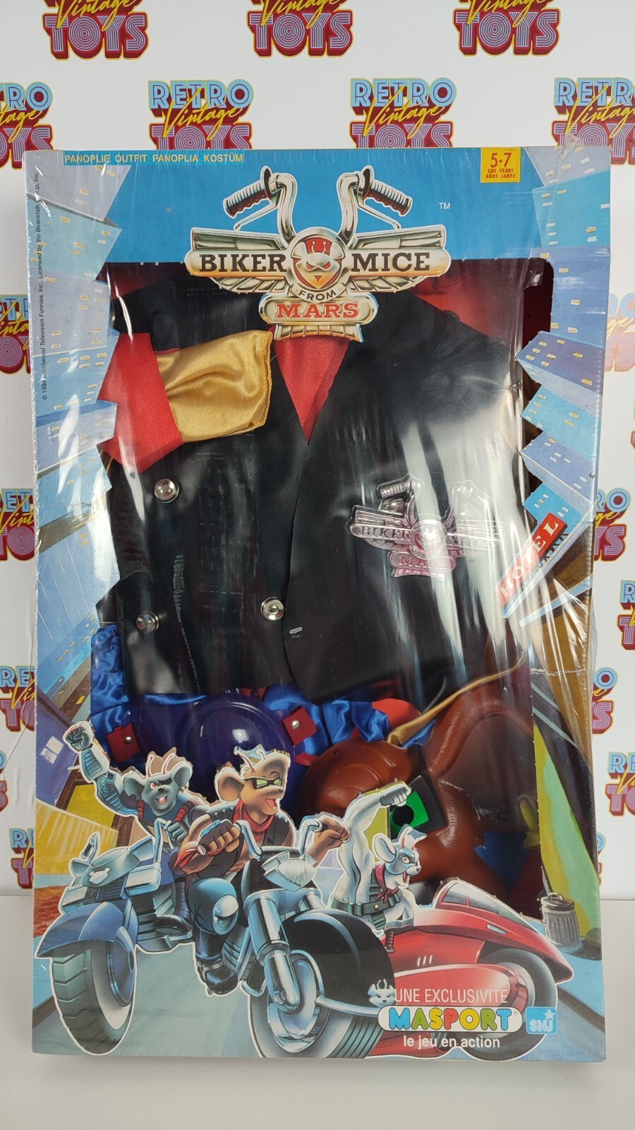 Carnival Halloween Costume Biker Mice 5-7 Years Masport Vintage Steering