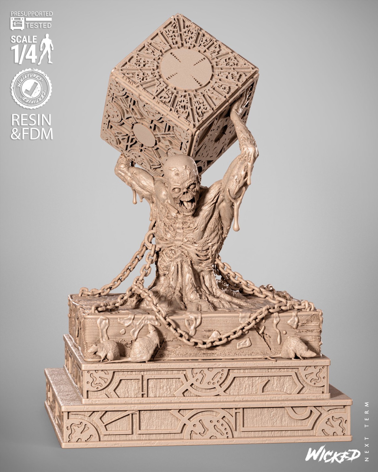 3D Printed Fan Art Hellraiser Diorama by Wicked3d