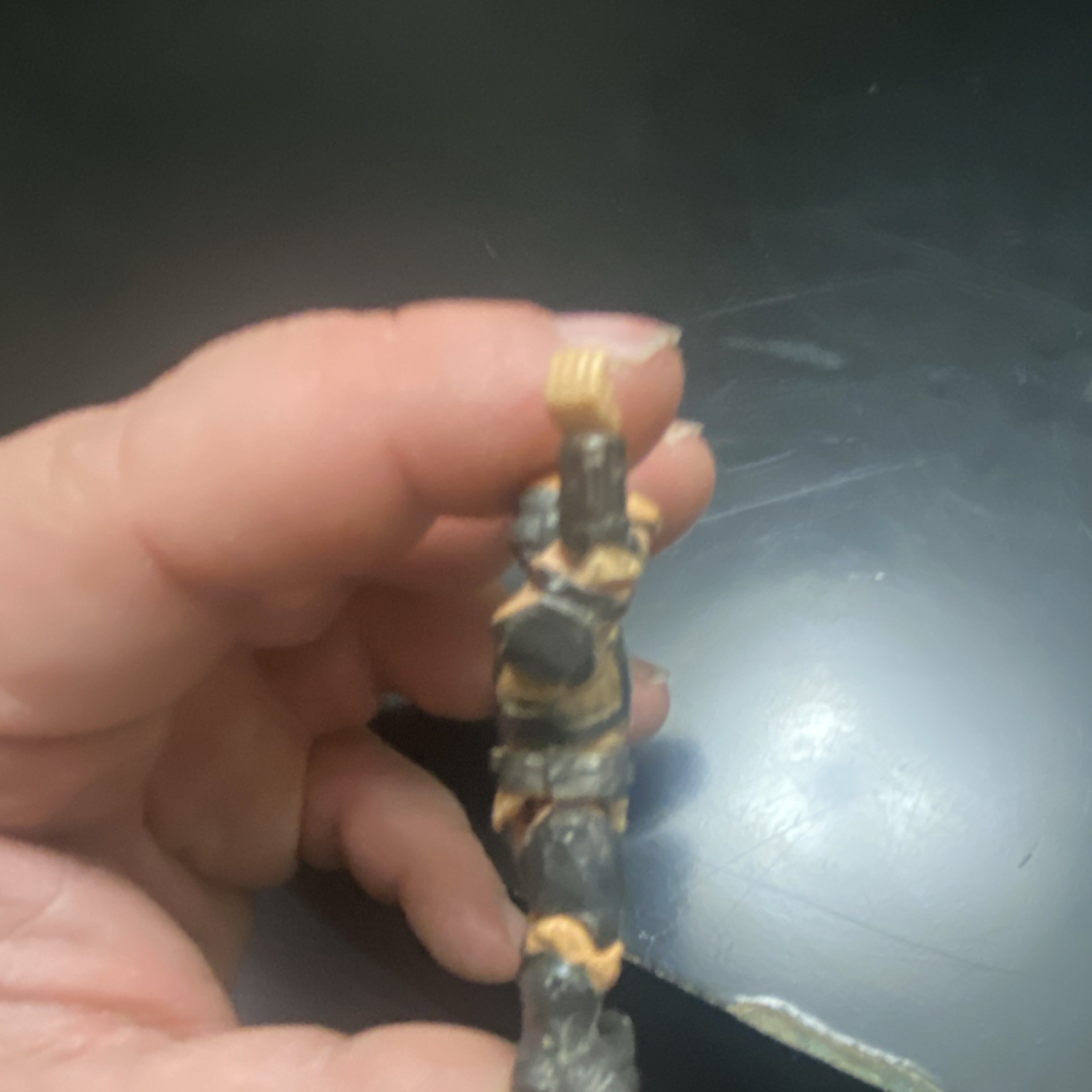 Brown Black Gold Armored Plastic Action Figure Adjustable Less Than 5 in