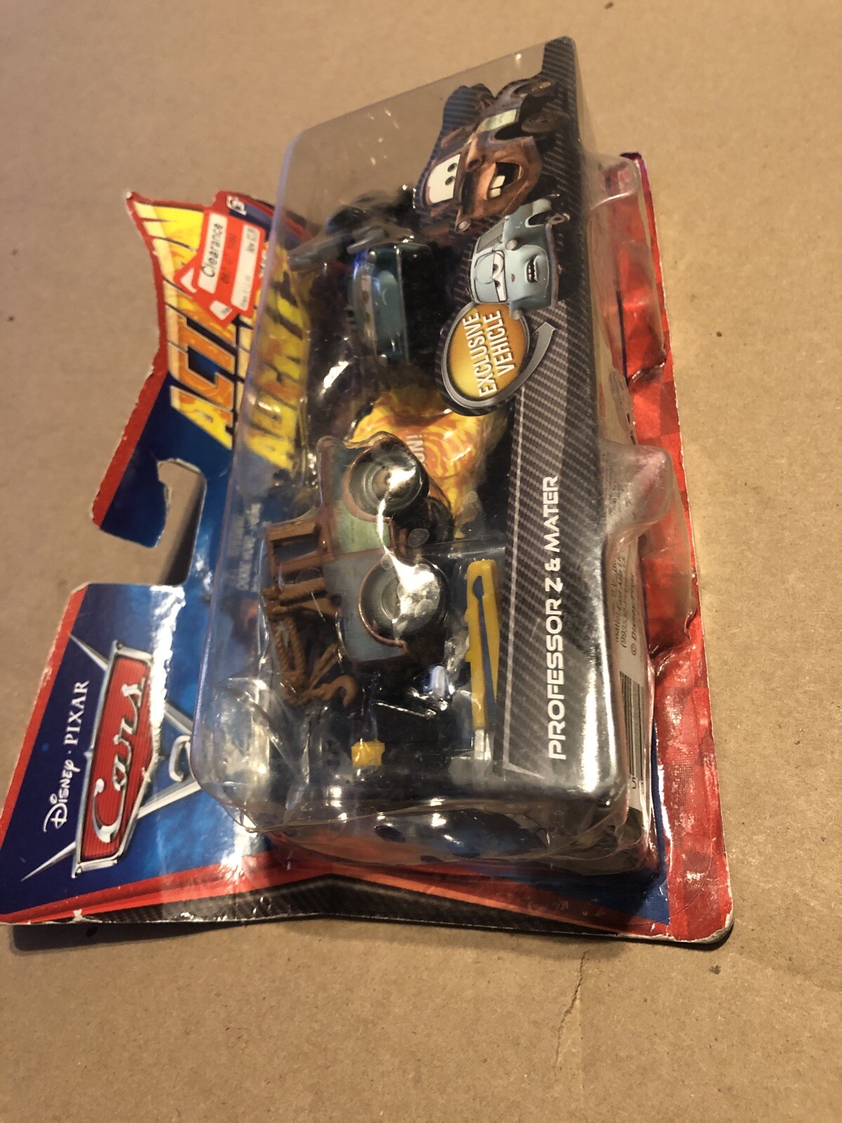 Disney Pixar Cars 2 Action Agents Professor Z & Mater Dented Card
