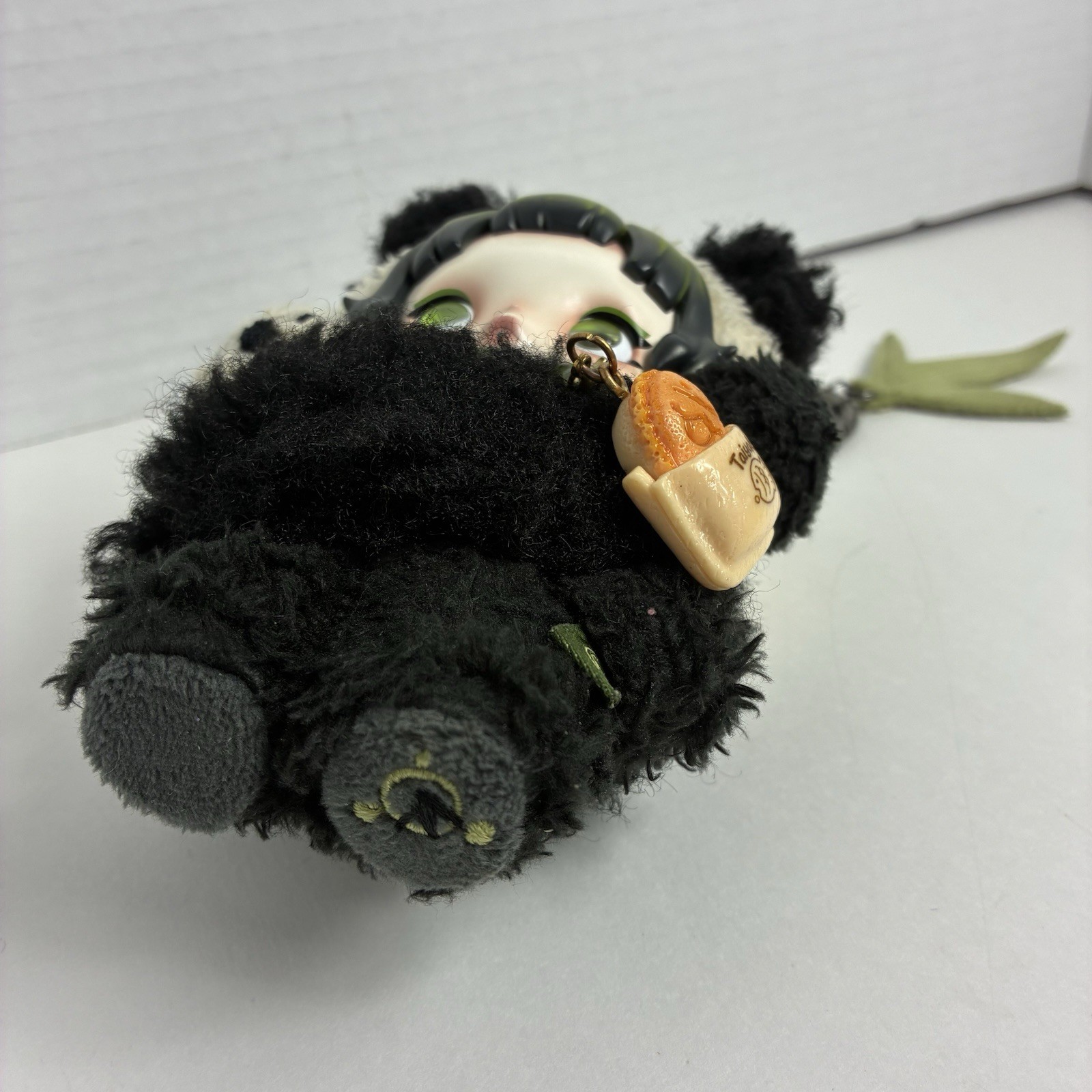 Authentic SKULLPANDA Lazy Panda Plush Doll Pendant W/Taiyaki Food Charm