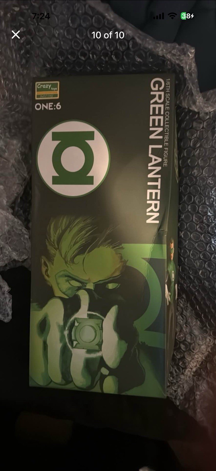 Crazy Toys Green Lantern 1:6 ONE:6 Action Figure Green/Black/White w/ Stand