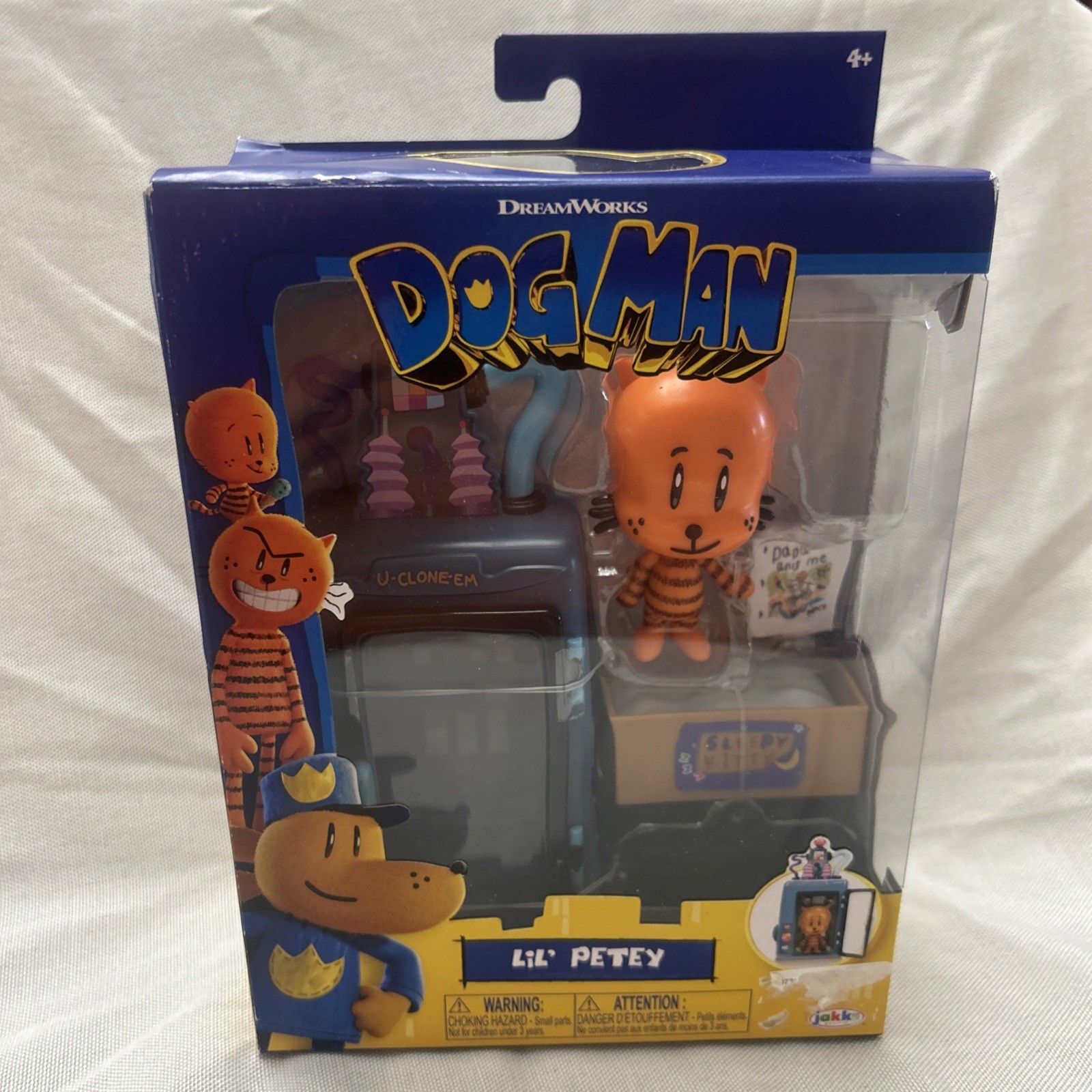 Lil&rsquo; Petey Dog Man DreamWorks Figure with U-Clone-Em Machine Jakks Pacific NEW
