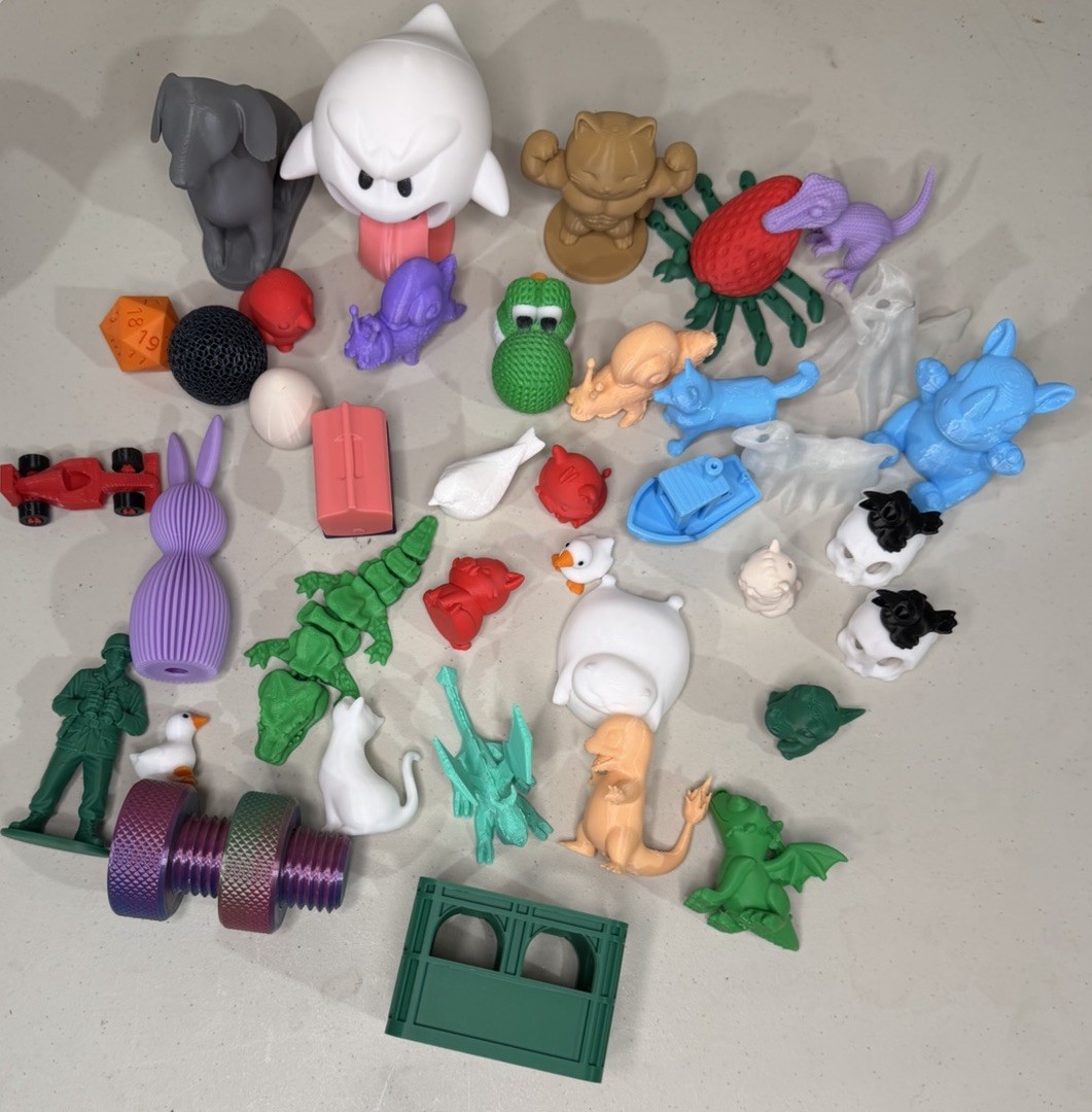 Big Lot of 3D Printed Figurines, Flexi Animals, Characters, Fidget and More