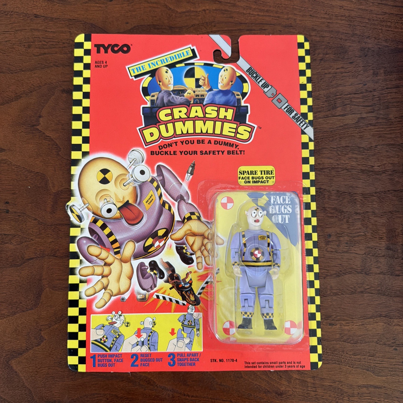 SEALED Crash Test Dummies MOC Figure Spare Tire Tyco 1991 New Vintage