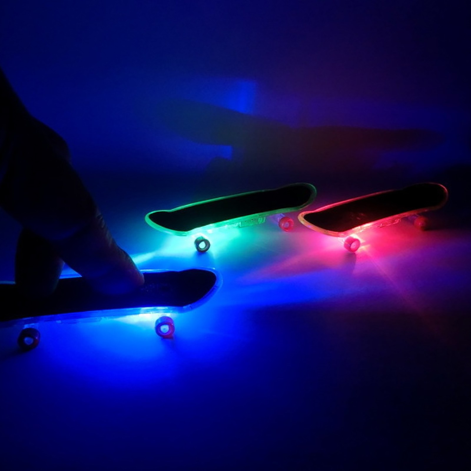 Mini LED Lighting Finger Board Colorful Skateboard Kids Children Toy Boys Gifts