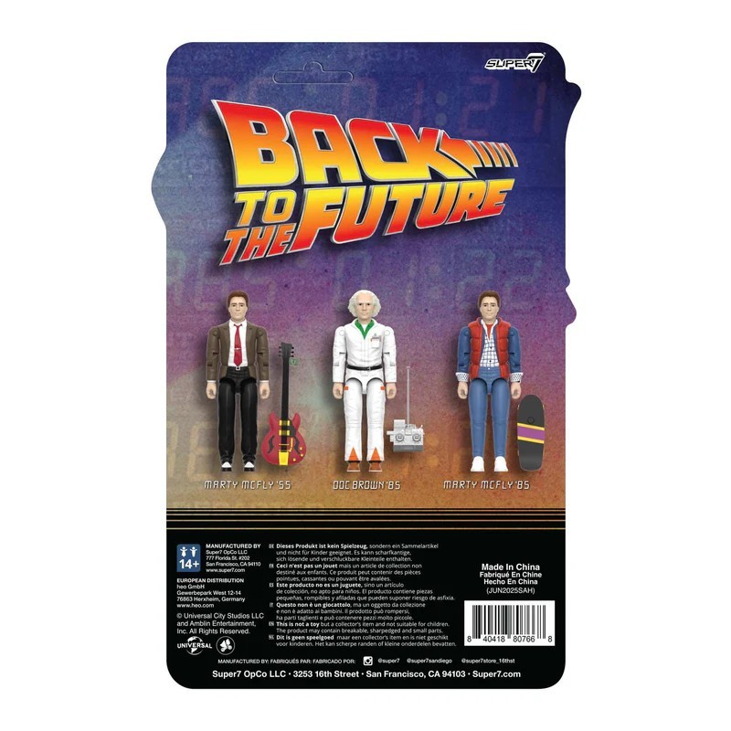 Doc Brown &rsquo;85 Back to the Future Super7 ReAction+ Action Figure