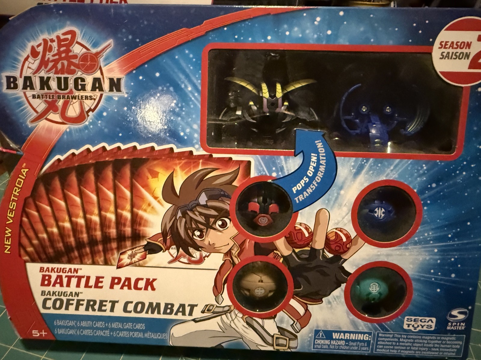 BAKUGAN MULTI PACK FIGURES SEASON 2 BRAND NEW ON CARD FREE SHIP USA ONLY