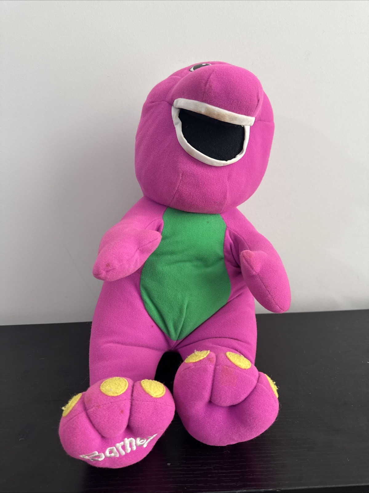 Vintage Talking Barney 16” Plush Playskool 1992 The Lyons Group Tested Works