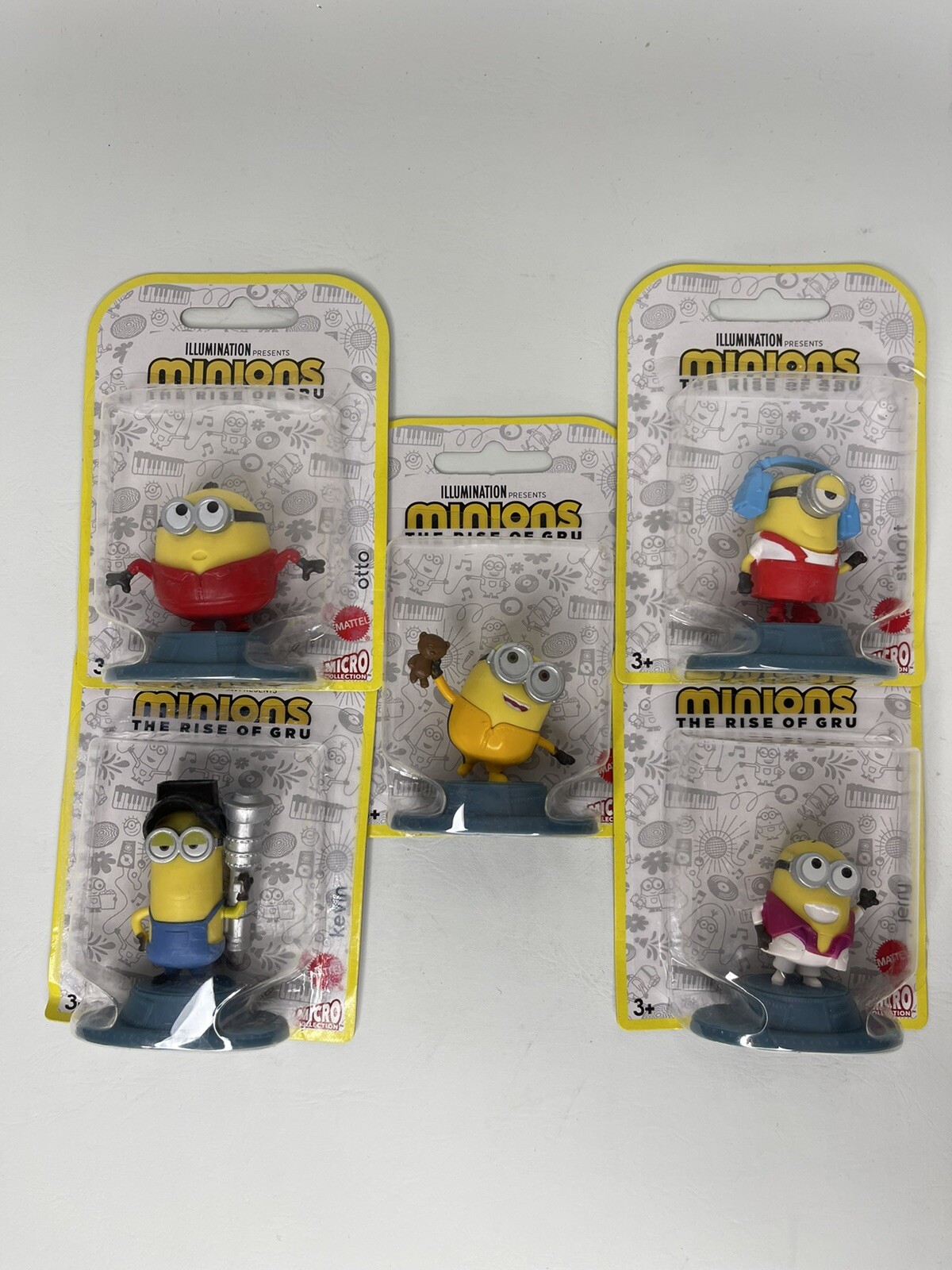 2021 Mattel MINIONS The Rise of Gru Micro Mini Figures set of 5 NEW! Cake Topper