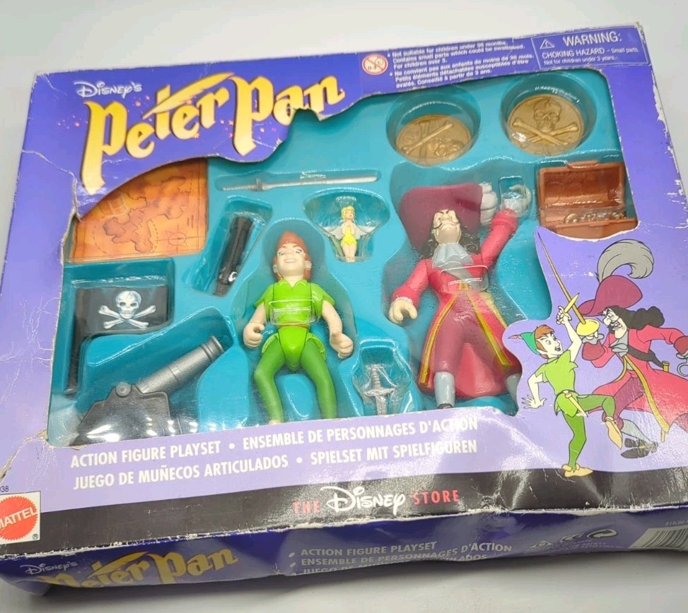 Walt Disney’s Peter Pan Action Figure Playset Disney Store 1993