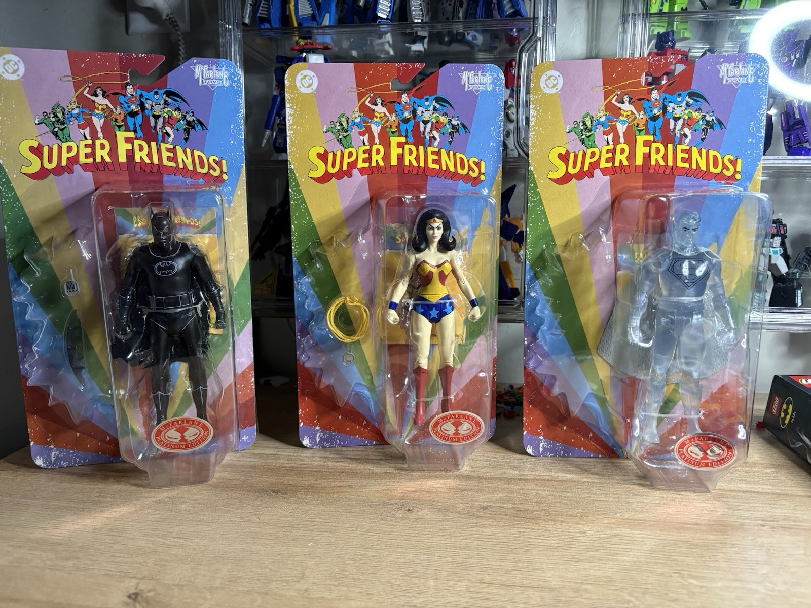 McFarlane DC Super Friends Wonder Woman, Batman Superman Platinum 2026 *Hand