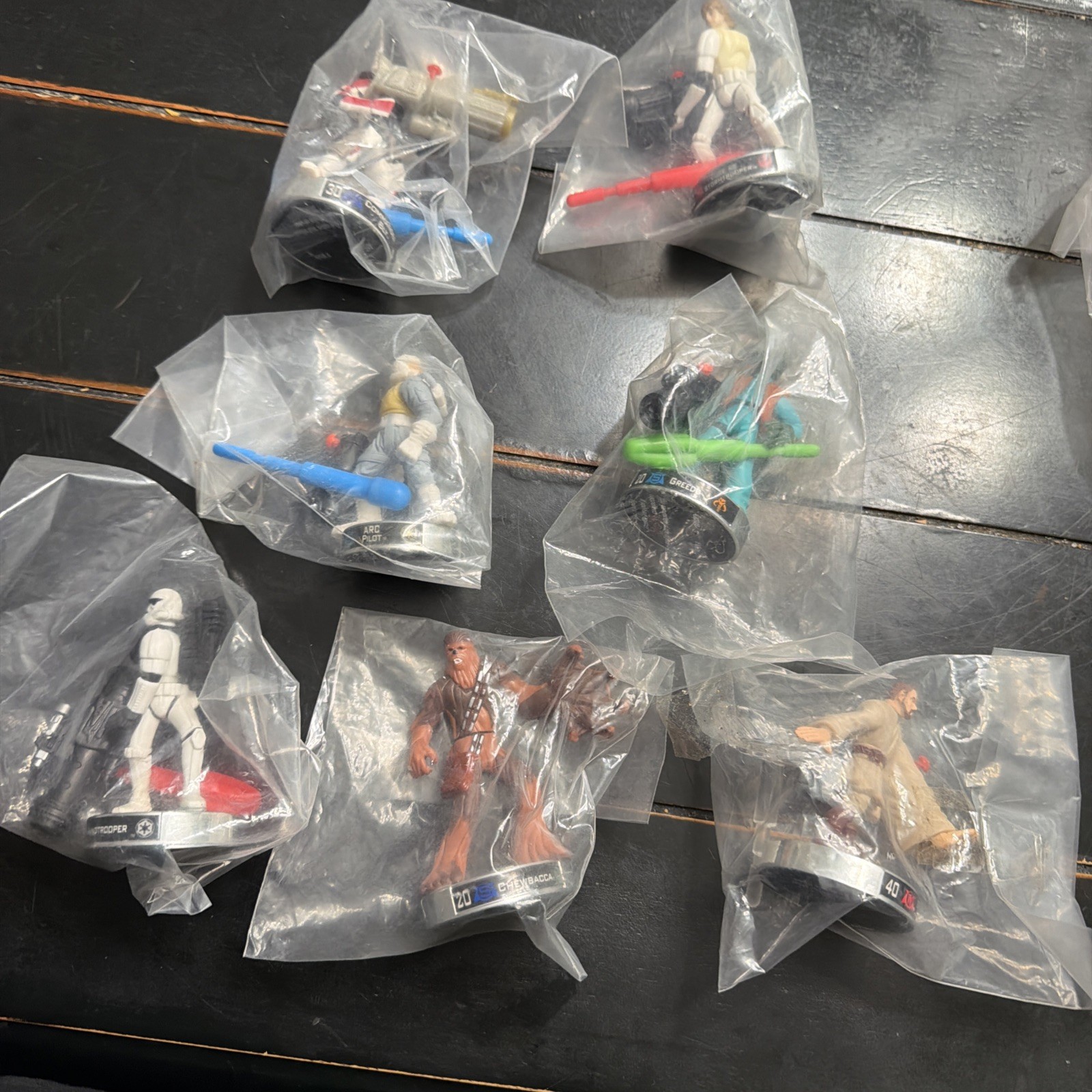 Star Wars Attacktix Lot of 7 Chrome Figures in original packaging