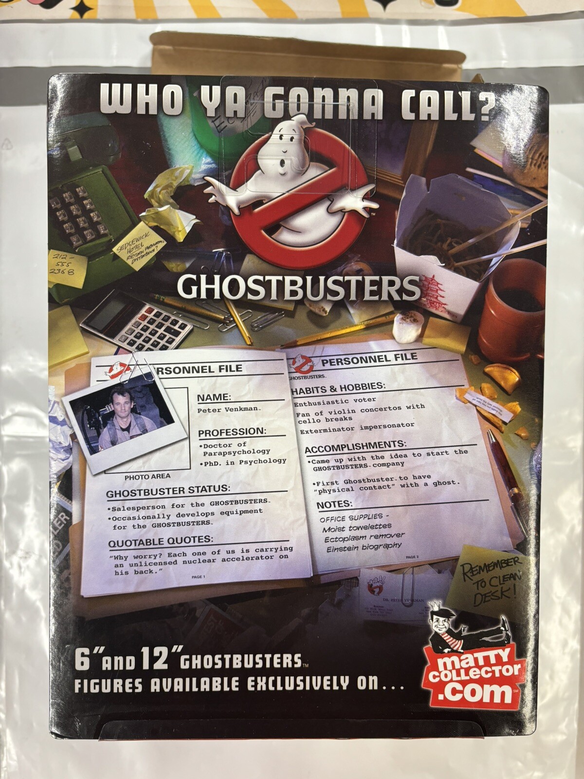 Boxed Ghostbusters Peter Venkman With Proton Stream 6 Inch Action Figure R6270