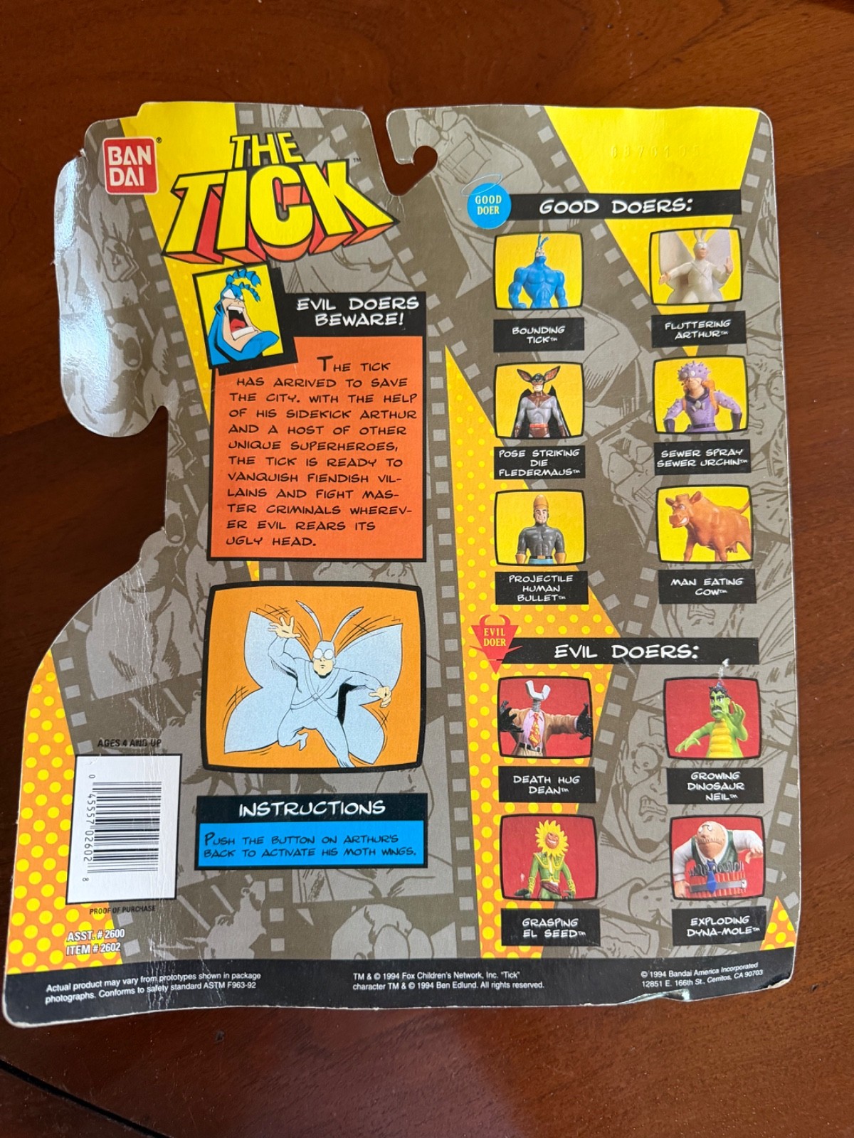 The Tick Action Figure Lot – Bendable – The Tick, Metallic, Fluttering Arthur