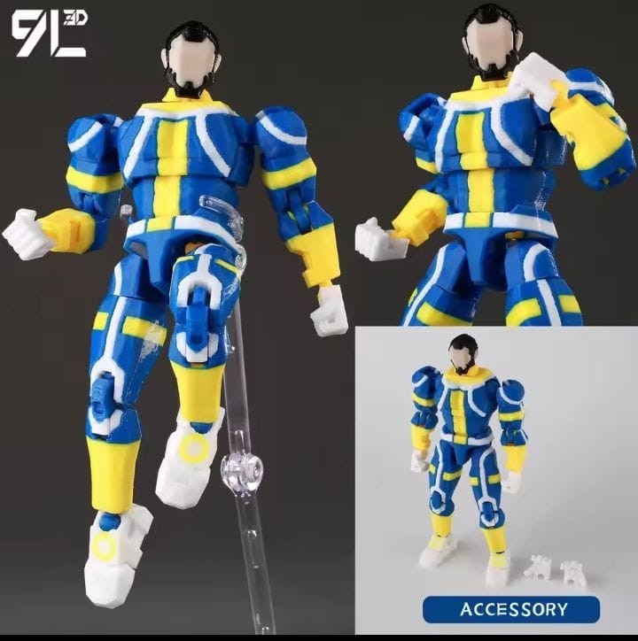9L 3D Printed Superheroes Invincible 2.0 Anime Multi-Jointed Action Figure Toy