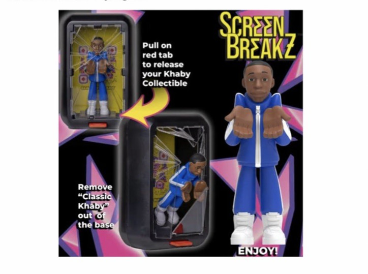 ScreenBreakZ Classic Khaby Action Figure, Spring-Loaded Display Case, Collectibl