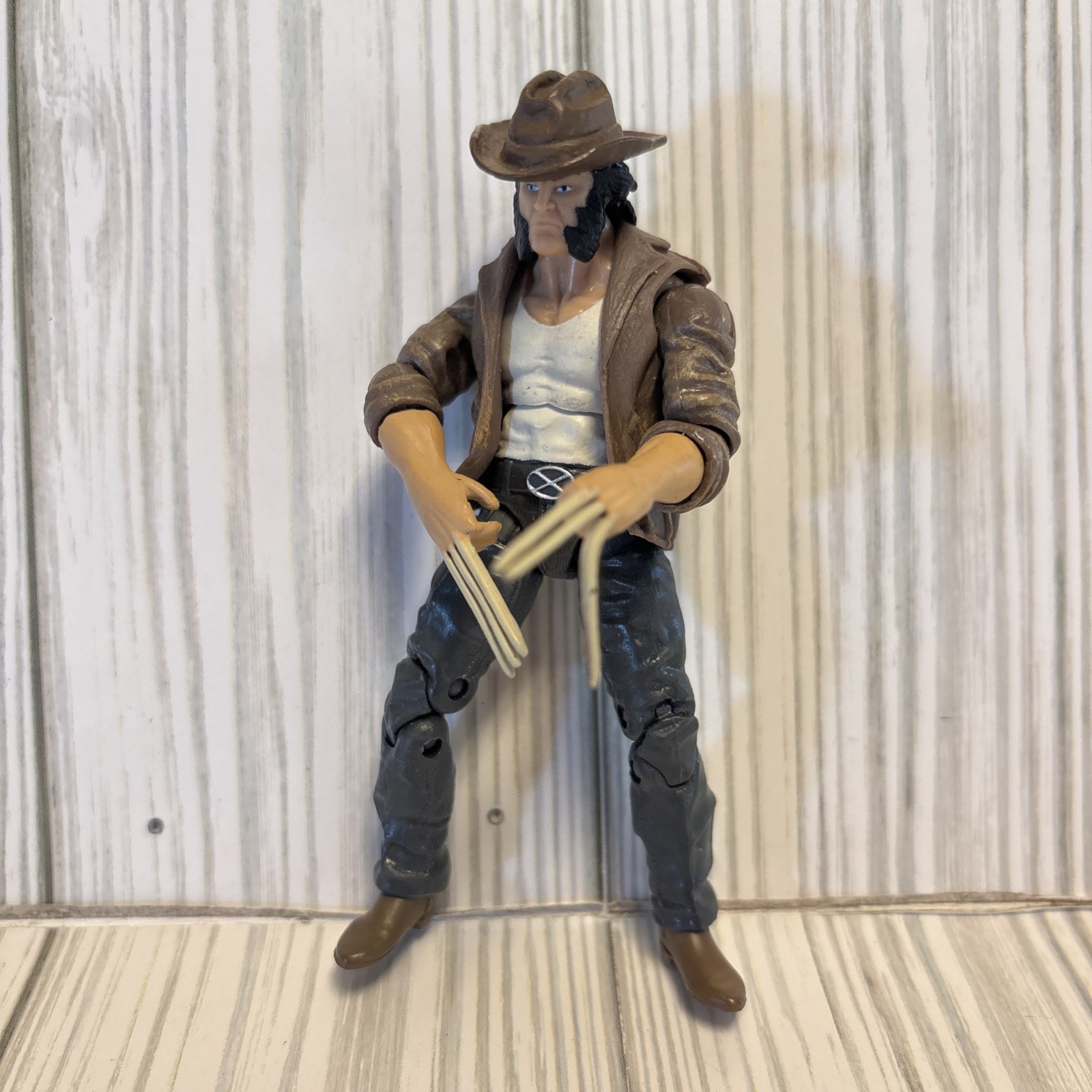 2009 Hasbro Marvel Origins Wolverine Logan With Motorcycle FIGURE ONLY 3.75&Prime;