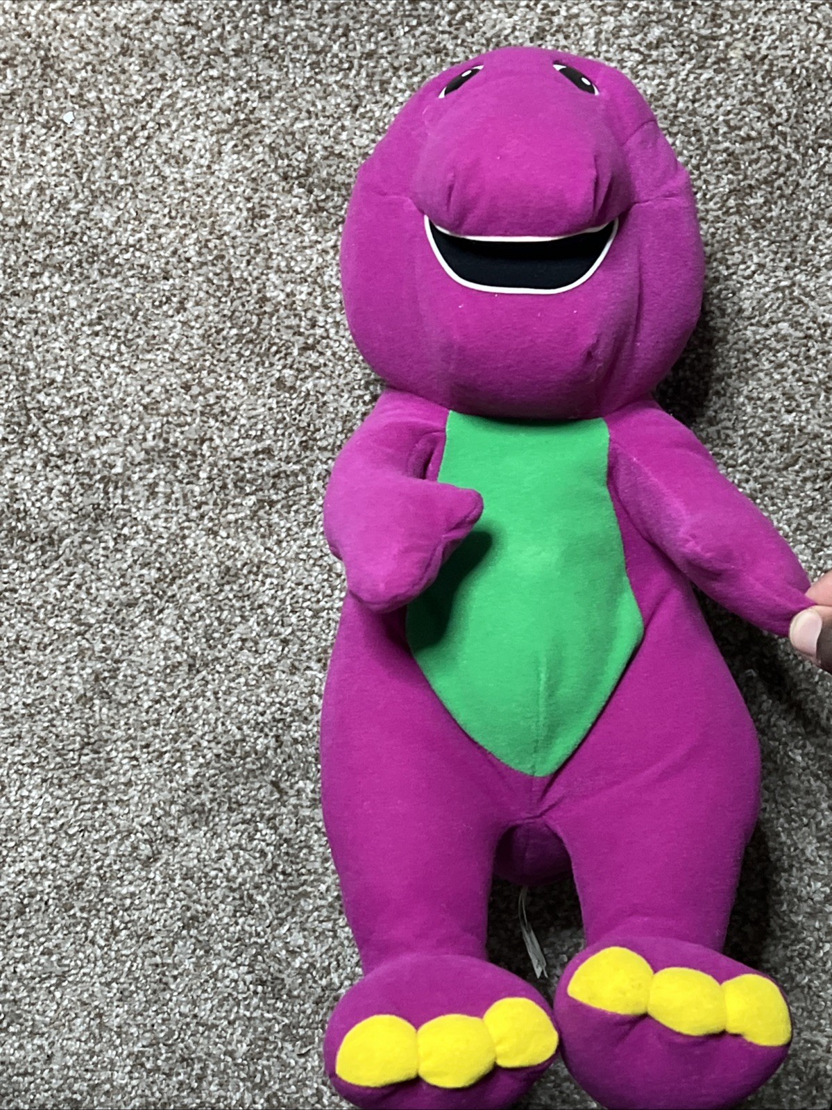 Vtg 1992 Talking Barney Purple Dinosaur Plush 71245 Playskool, 17” Doesn’t Work