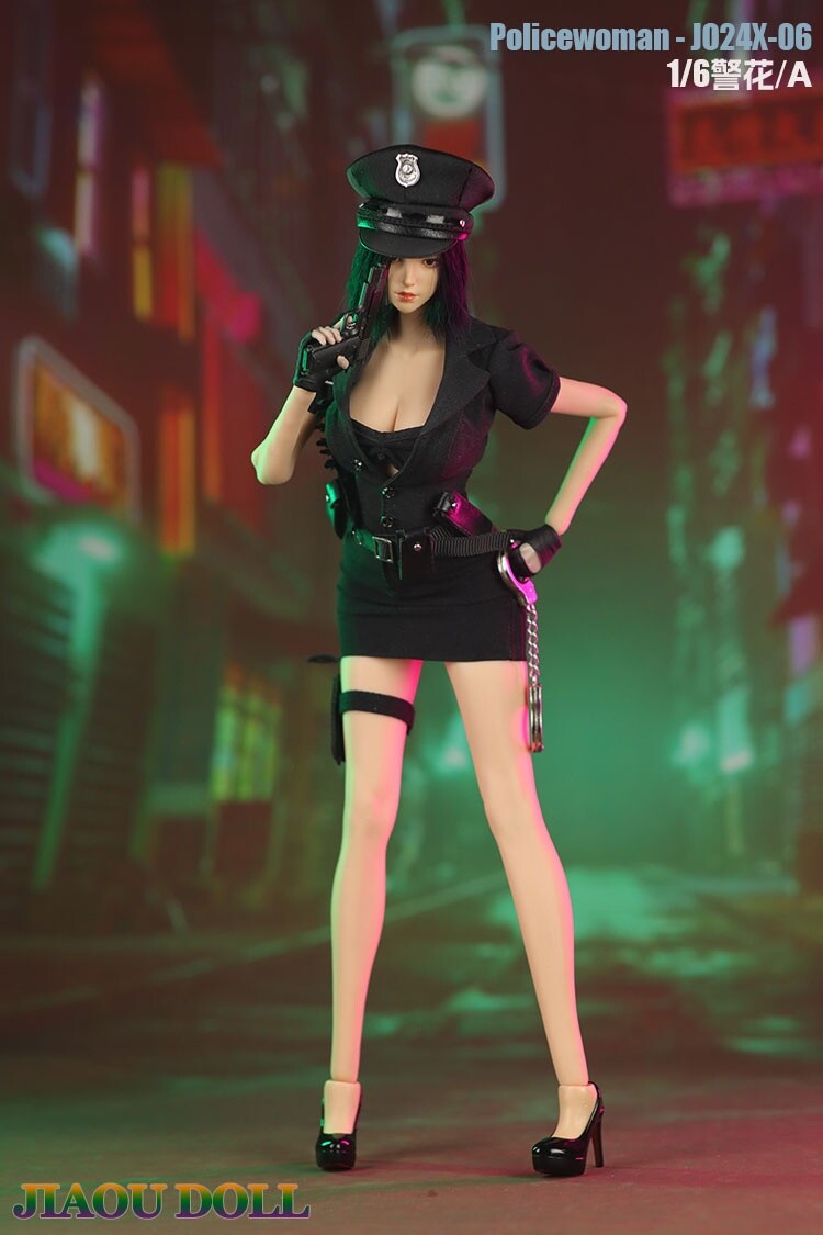1/6 Scale Female Police Girl Uniform Clothing Suit Model Fit 12in Figure Doll