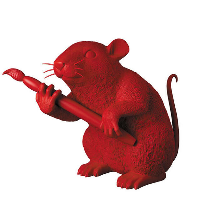 Medicom Toy BANKSY LOVE RAT（RED Ver.) Statue Figure F/S