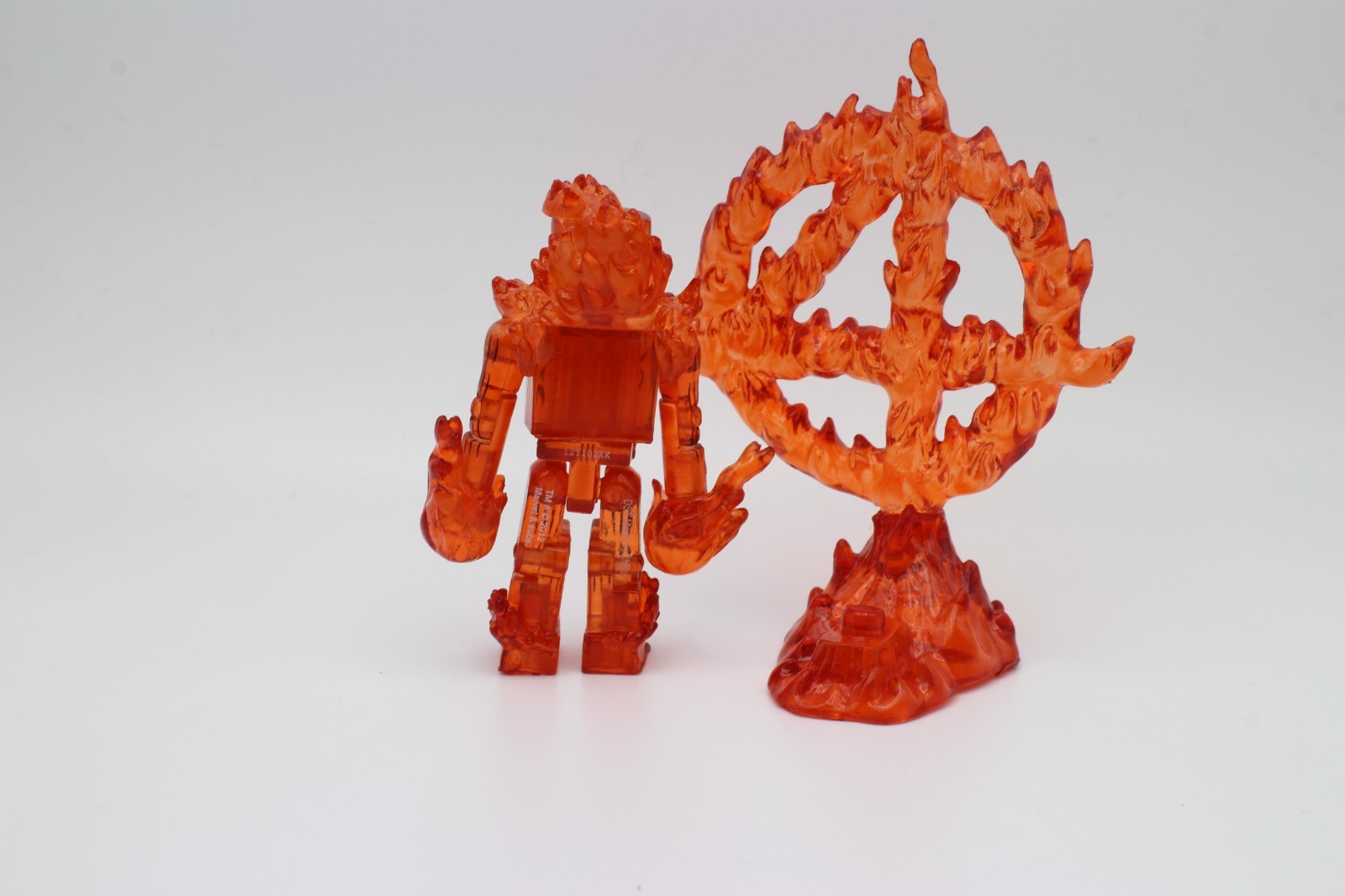 Marvel Minimates Series 48 HUMAN TORCH Translucent Orange Flame On Base