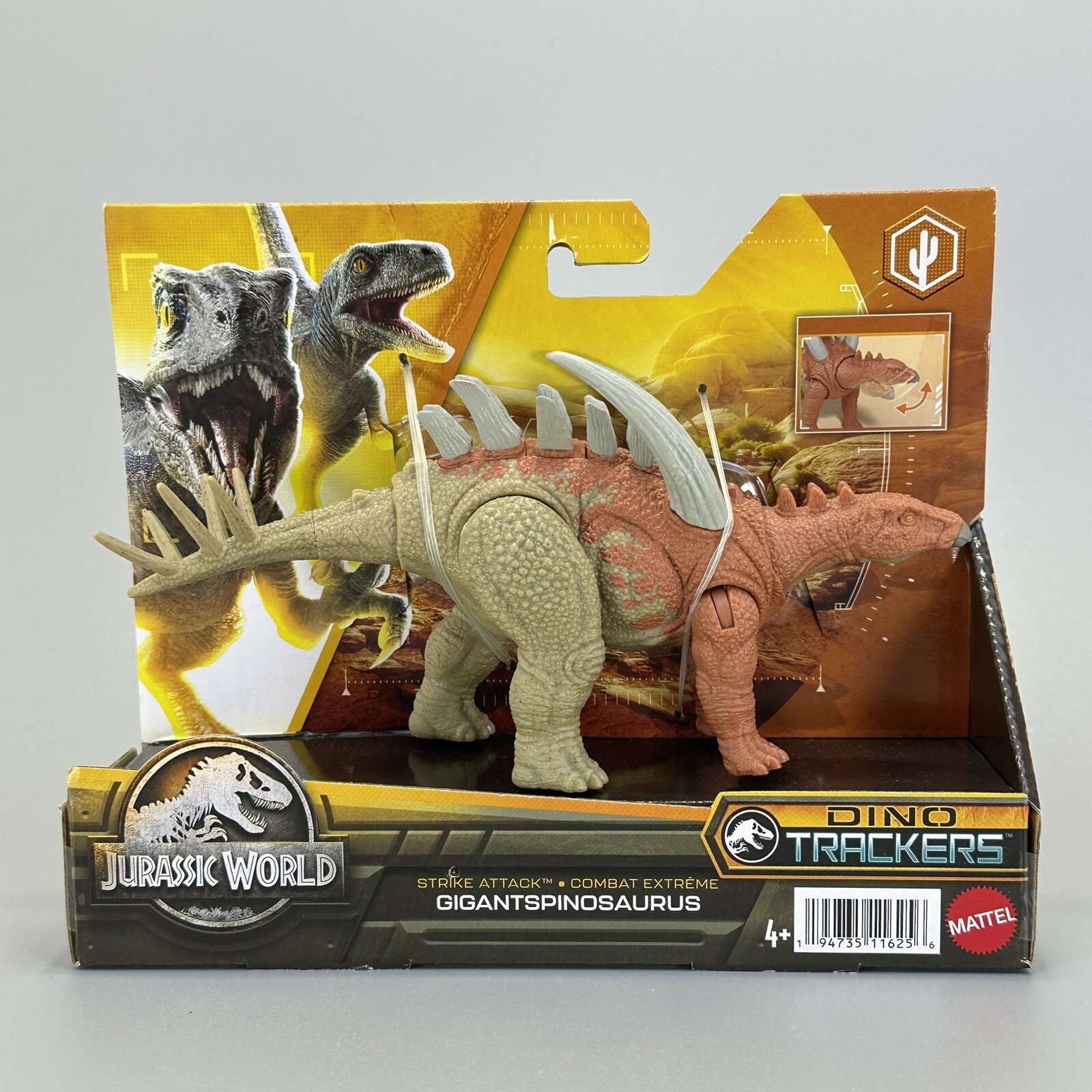 Mattel Jurassic World Strike Attack Gigantspinosaurus Dinosaur Figure 7&Prime; Length