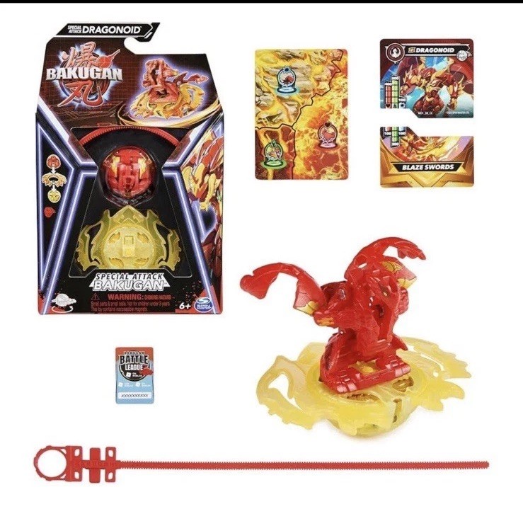 Bakugan Special Attack Dragonoid Spinning Collectible Action Figure Trading Card