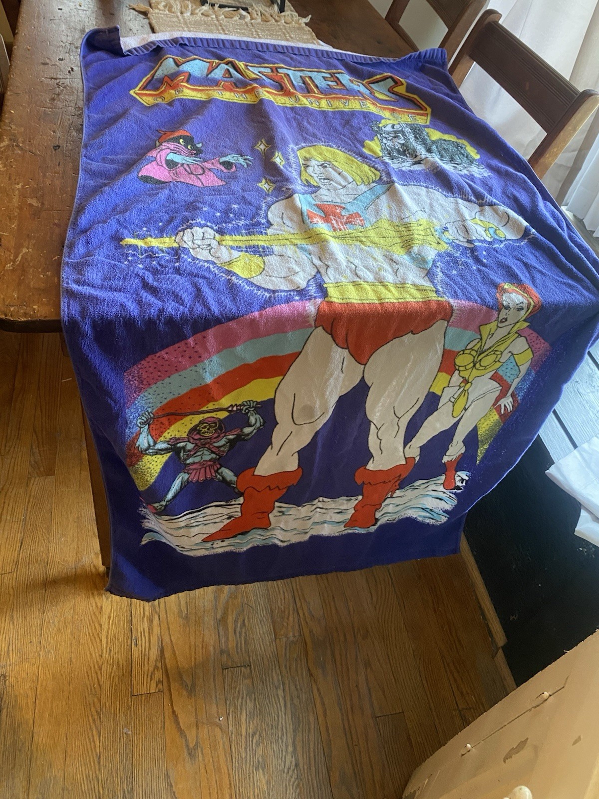 Masters Of The Universe Beach Towel Vintage He-Man Skeletor 28.5” x 58”