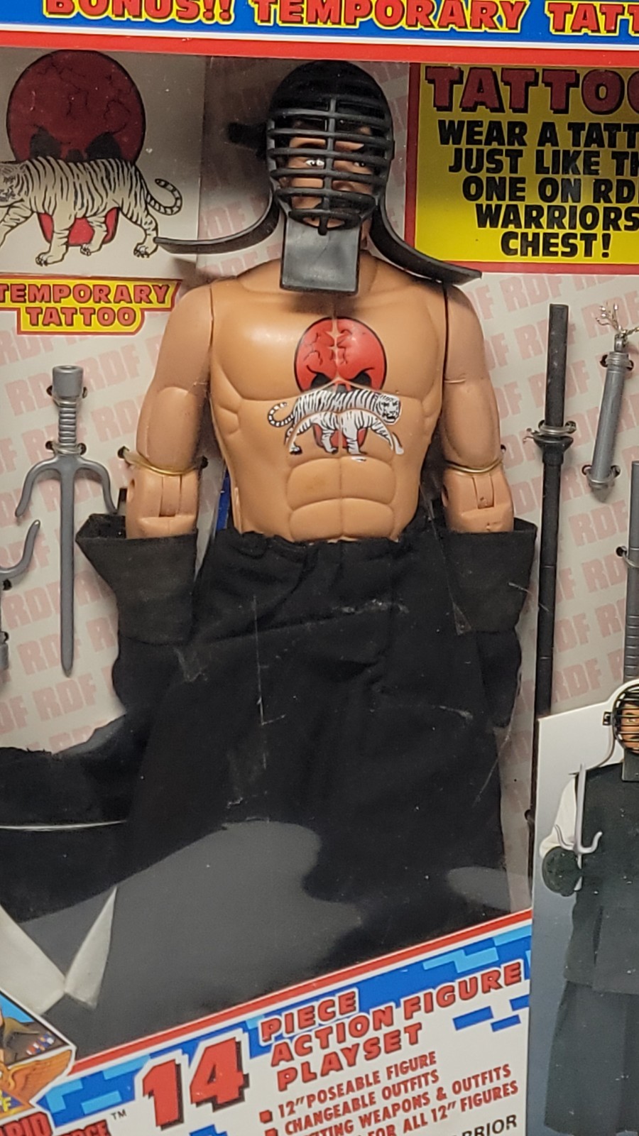 Rapid Deployment Force Kendo Warrior 12&Prime; Action Figure Play Set 1994 (Old Stock)