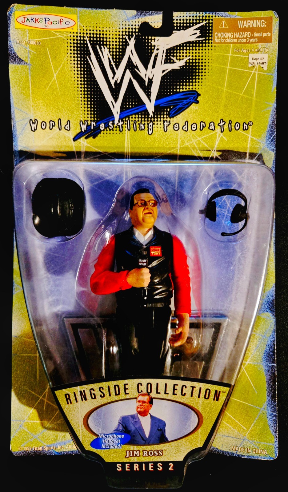 1998 JAKKS Pacific WWF Ringside Collection Series 2 Jim Ross