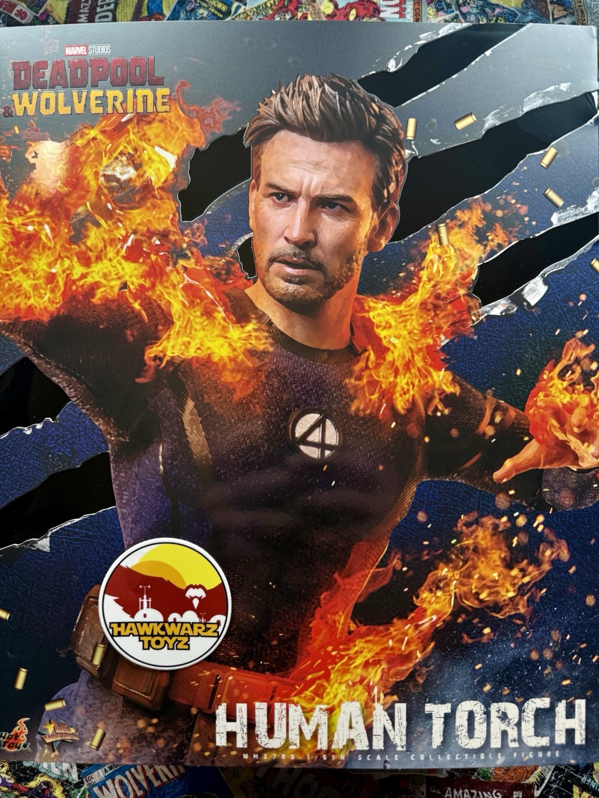 Hot Toys Marvel Deadpool & Wolverine Human Torch MMS789 1/6 Sideshow Evan