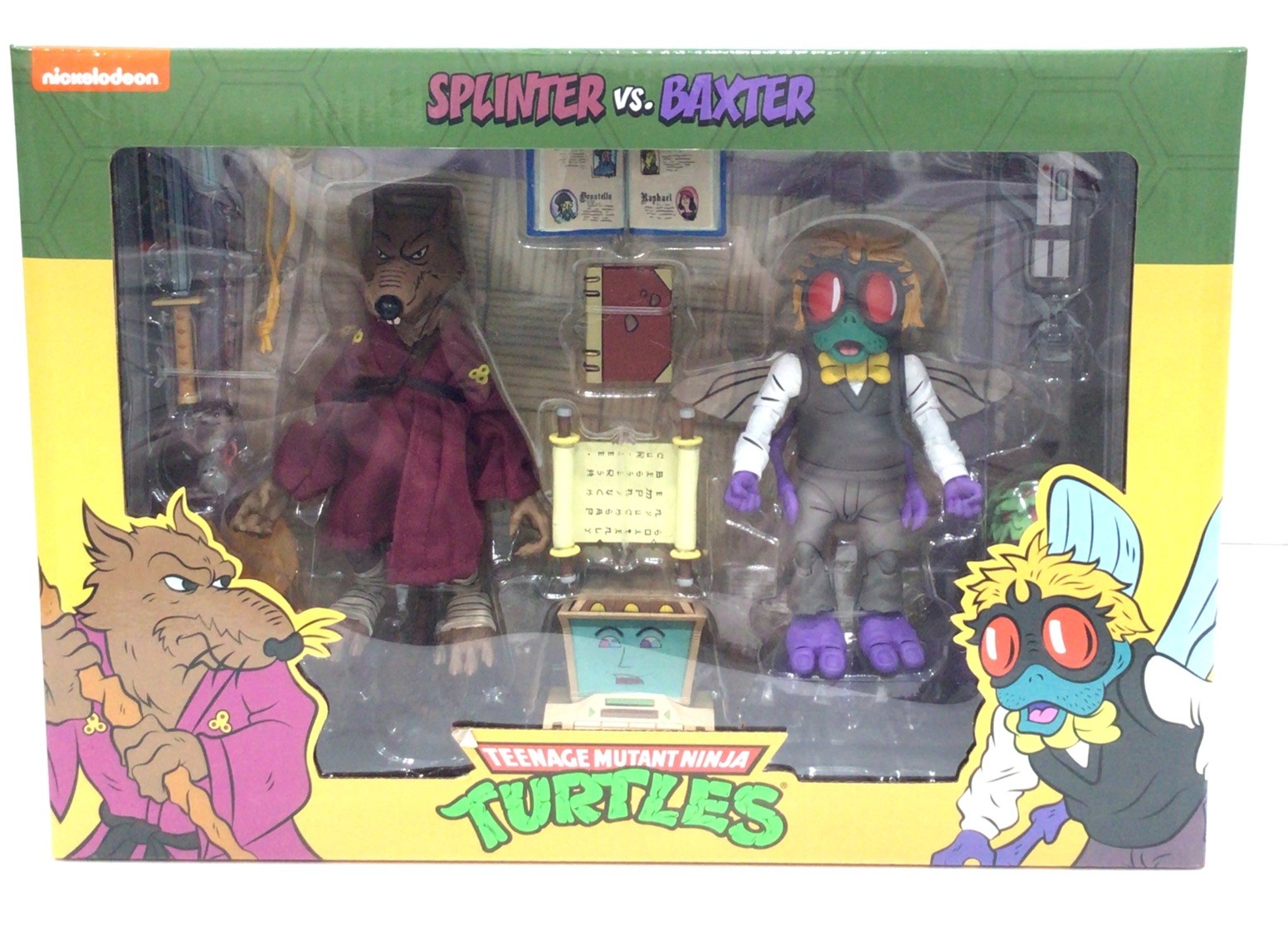 SPLINTER Vs BAXTER Teenage Mutant Ninja Turtles NECA TMNT Brand New Sealed