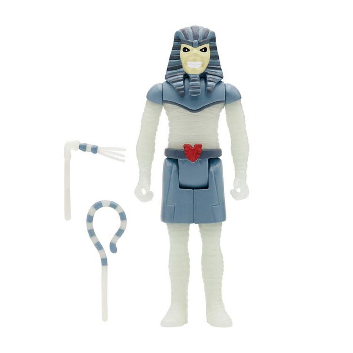 Super7 ReAction Iron Maiden Powerslave Pharaoh Eddie GITD Exclusive New *