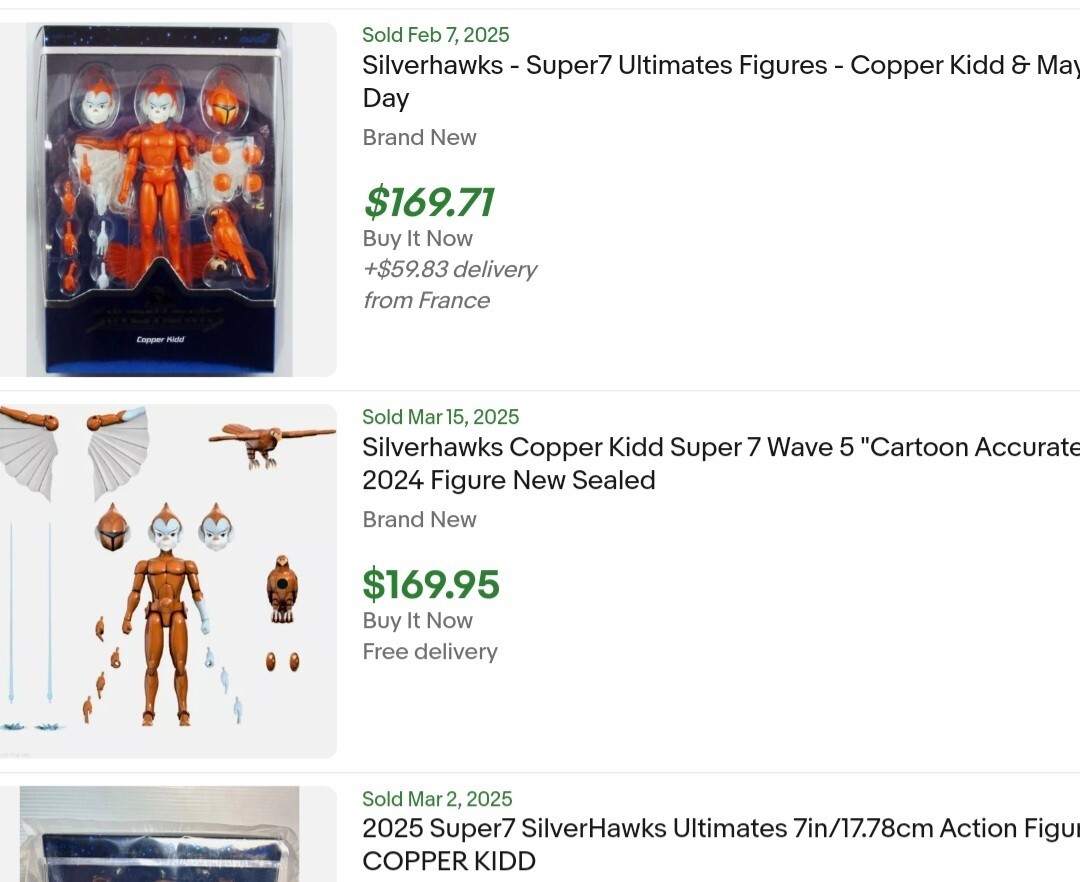 Super7 ULTIMATES! Silverhawks Copper Kidd Cartoon Figure 80s TV show kid