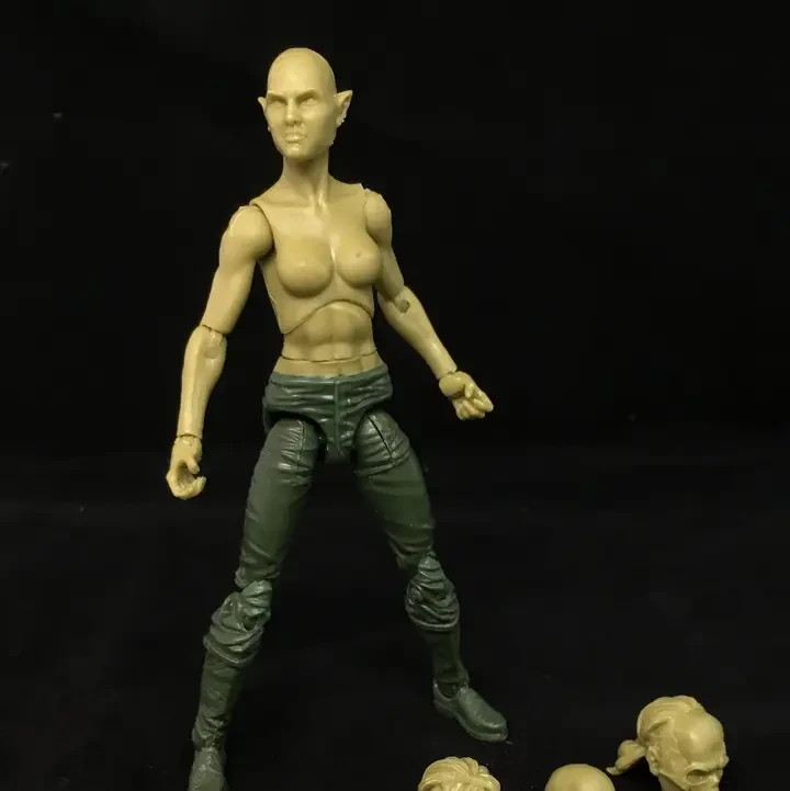 Green Female Orc Vitruvian HACKS Blank Action Figure 3 3/4&Prime; Boss Fight Studio